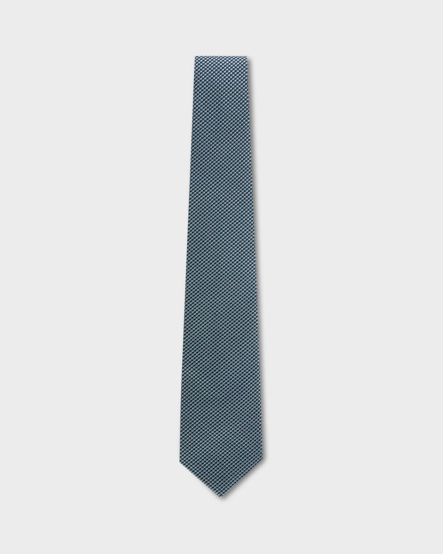 Brioni Aqua And Blue Rectangular Pattern Silk Tie^ Ties