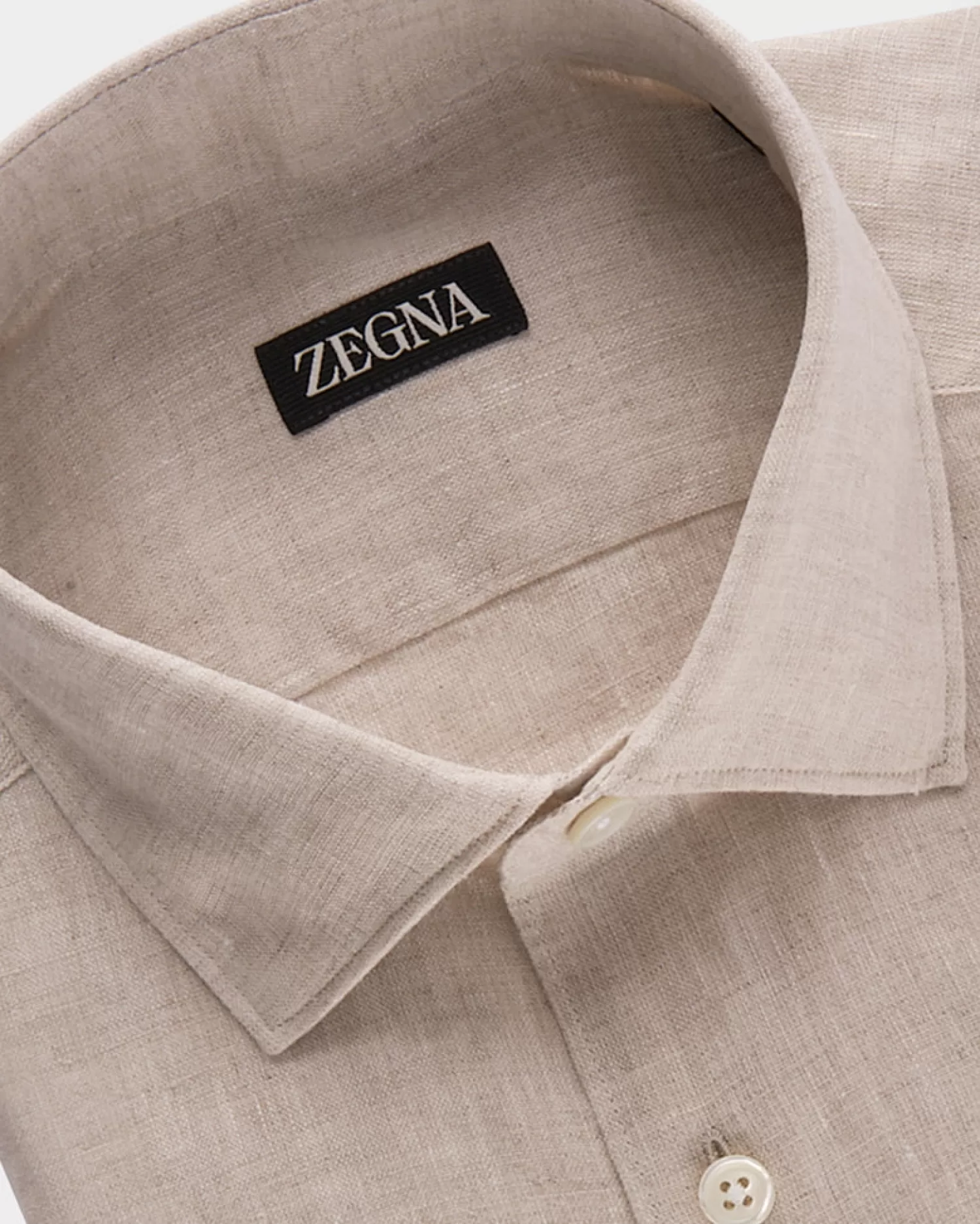 Zegna Beige Linen Shirt^ Casual Shirts