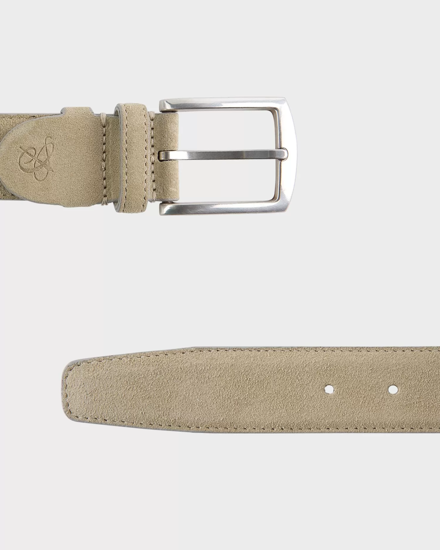 Canali Beige Suede Belt^ Belts