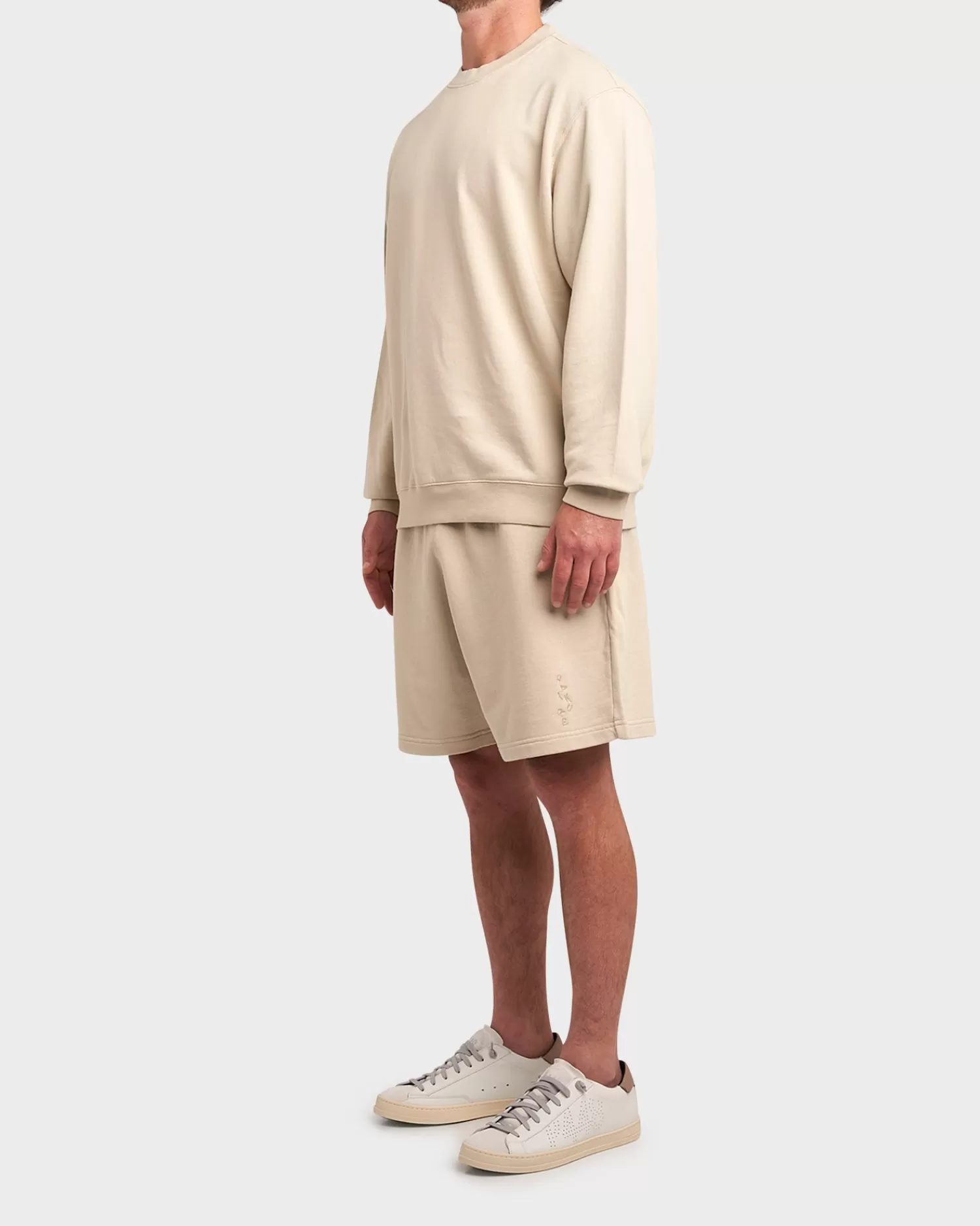 Haikure Beige Terry Cotton Drawstring Shorts^ Shorts