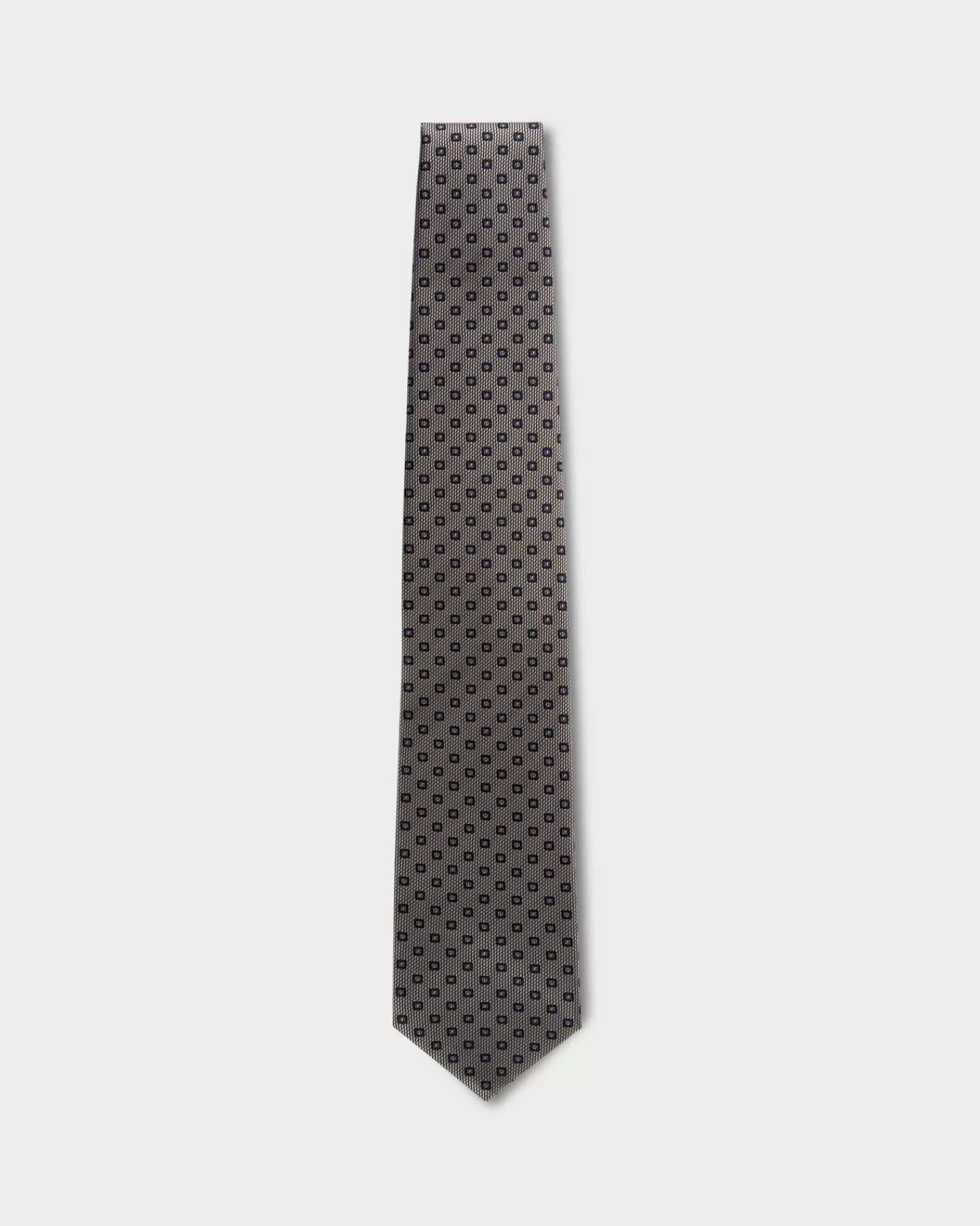 Brioni Beige With Navy Pattern Silk Tie^ Ties