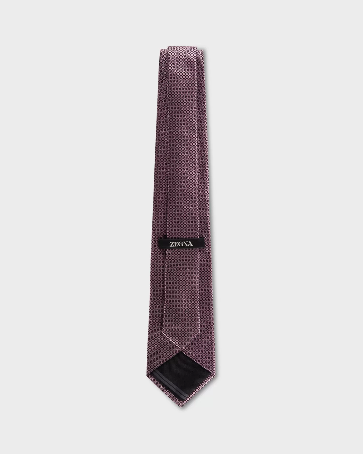 Zegna Black And Mauve Diamond Pattern Tie^ Ties