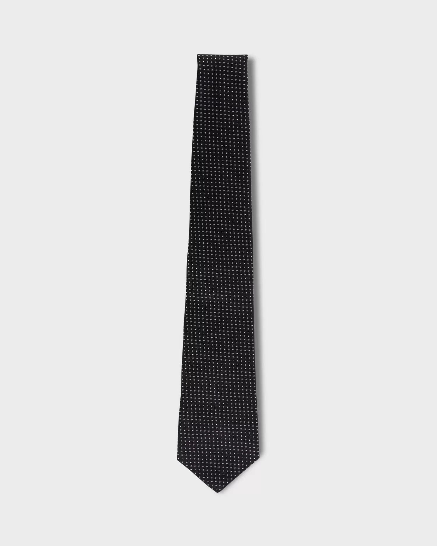 Kiton Black And White Dot Pattern Tie^ Ties