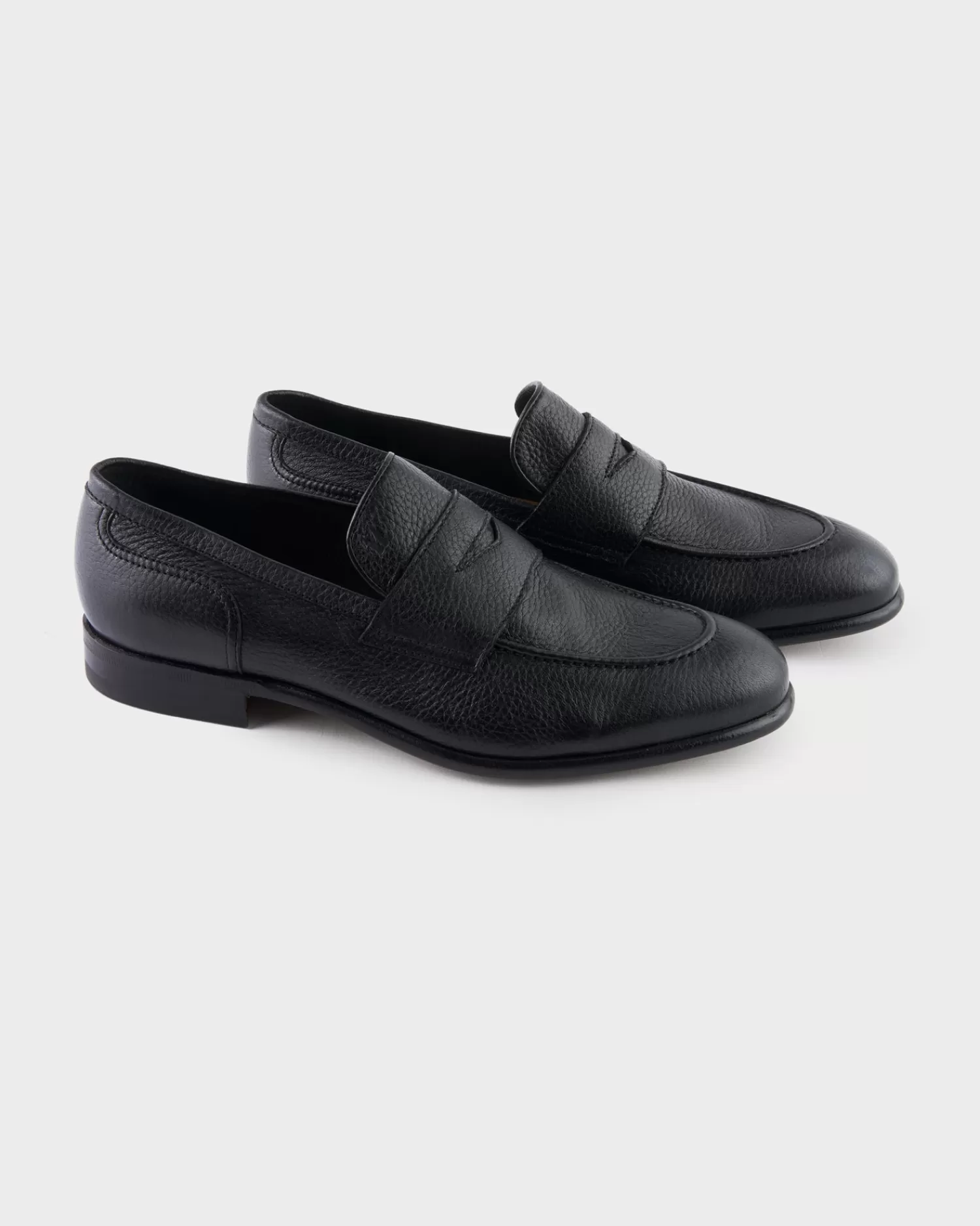 Moreschi Black Belgrado Deerskin Loafer^ Loafers