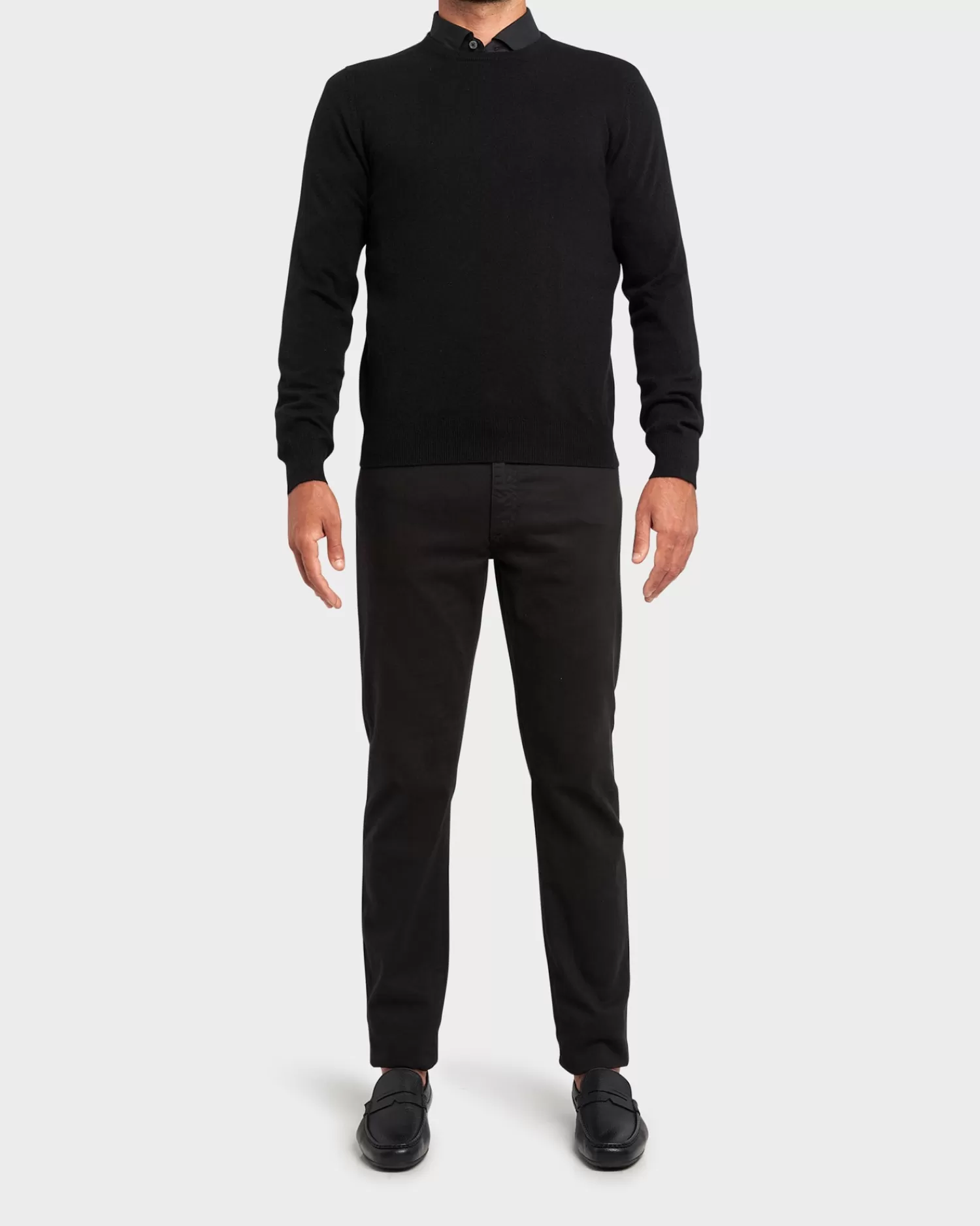 Gran Sasso Black Cashmere Crew Neck Sweater^ Knitwear