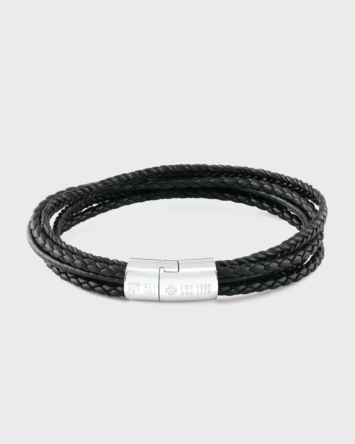 Tateossian Black Cobra Multi-Strand Leather Bracelet^ Jewellery