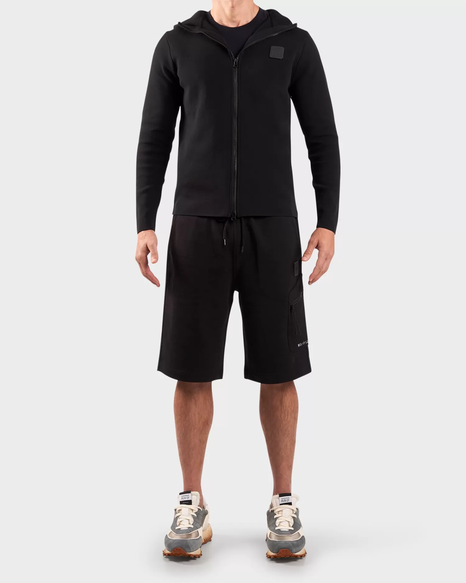 C.P. Company Black Cotton Fleece Sweat Shorts^ Shorts