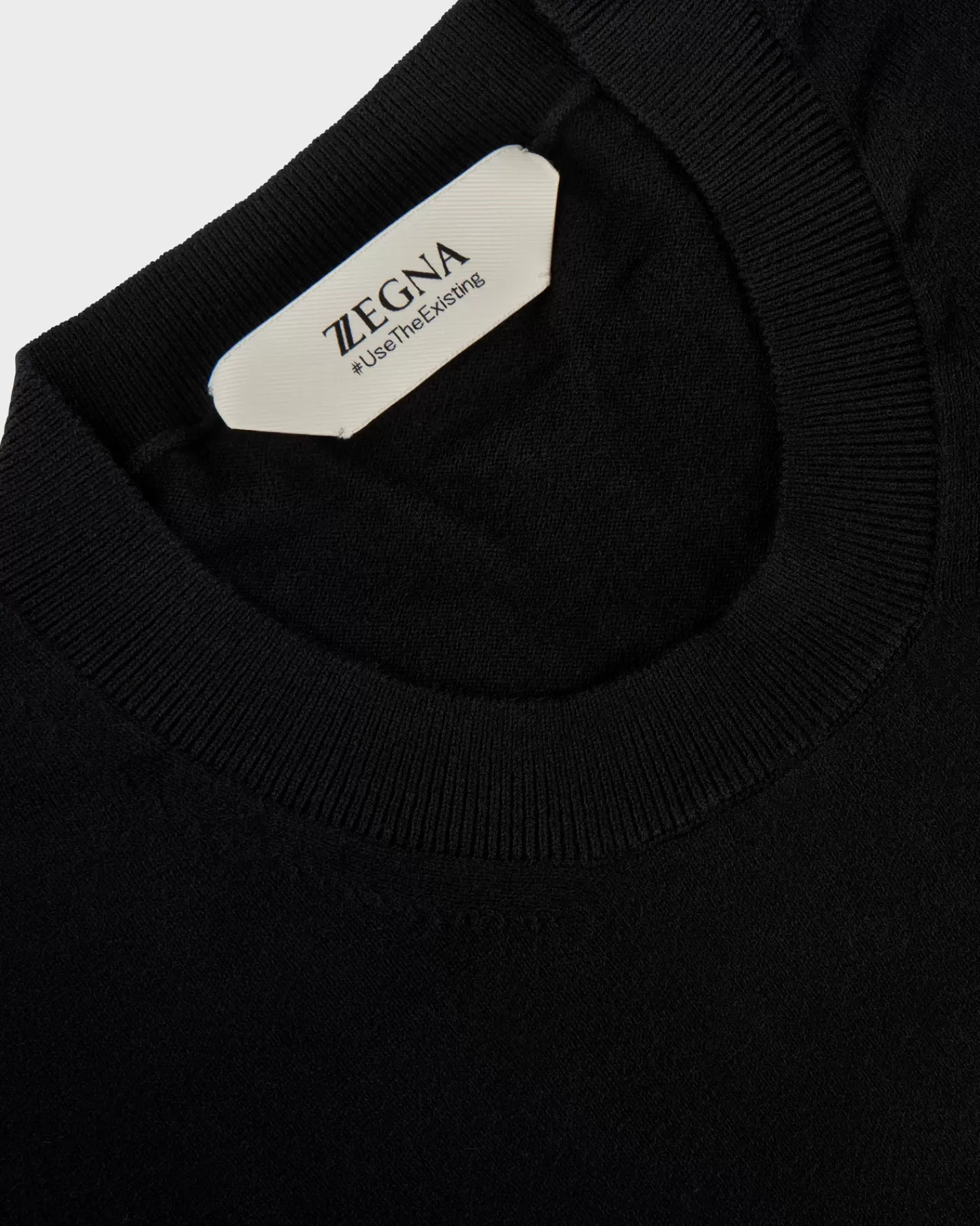 Z Zegna Black Cotton Knit Shirt^ Knitwear