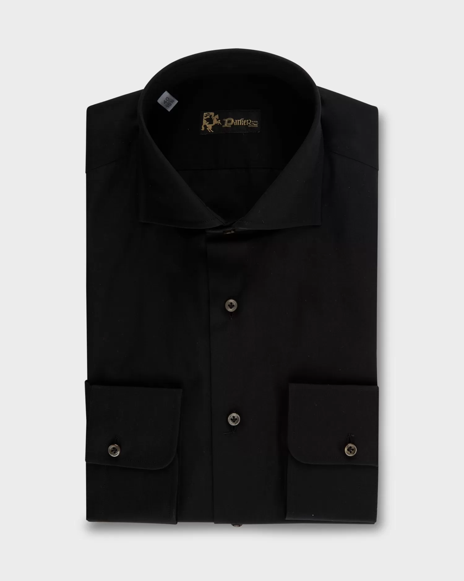 * Black Cotton Shirt^ Casual Shirts