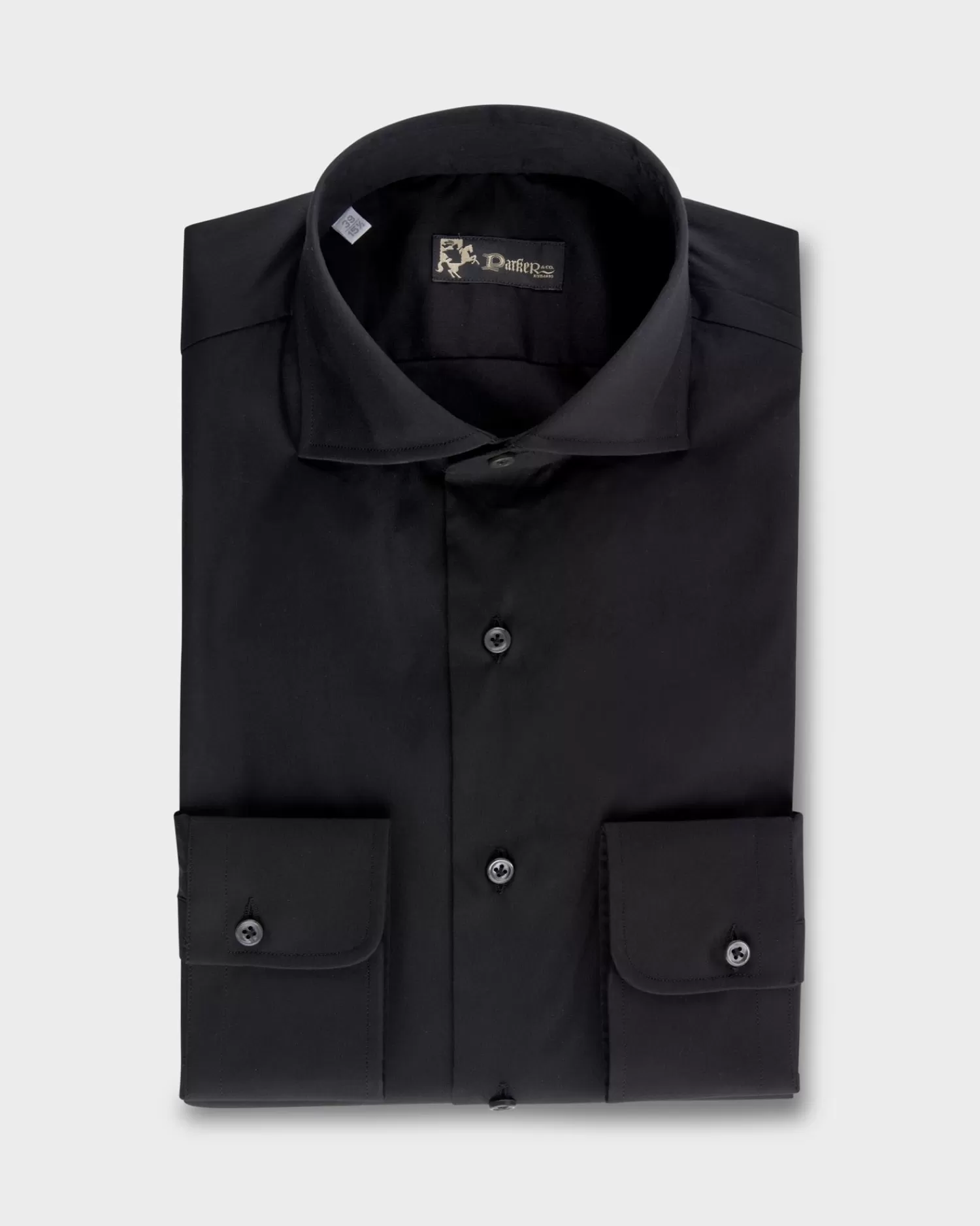 * Black Cotton Stretch Shirt^ Business Shirts