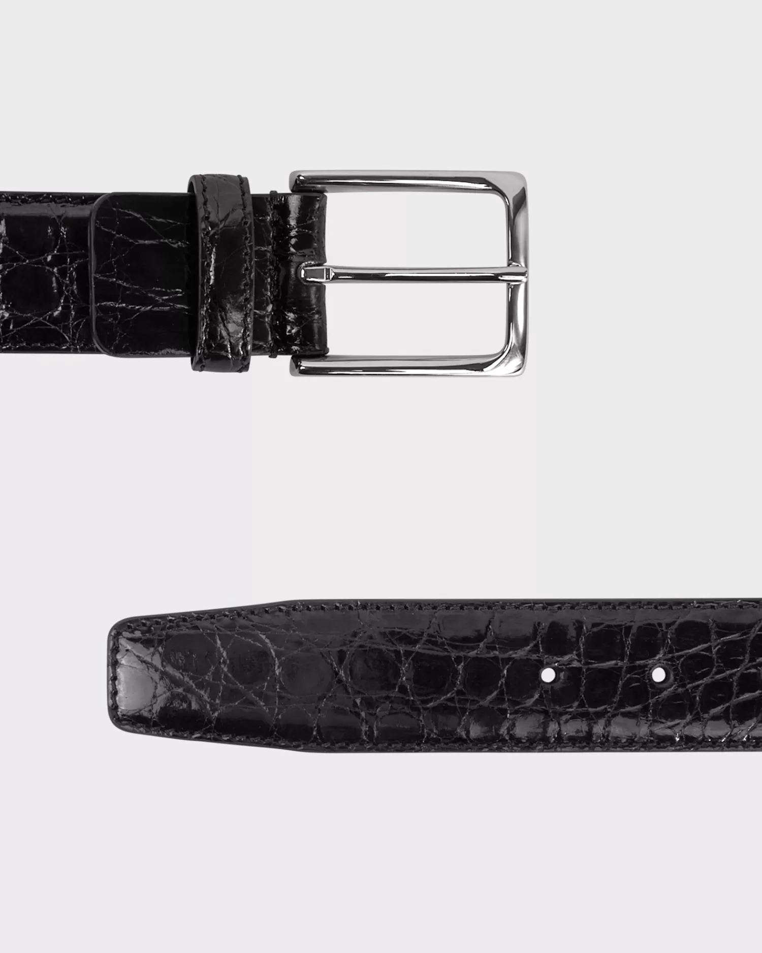 Canali Black Crocodile Belt^ Belts