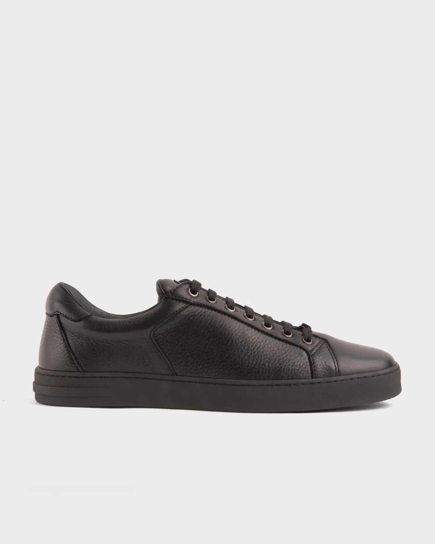 Moreschi Black Deerskin Leather Sneakers^ Sneakers