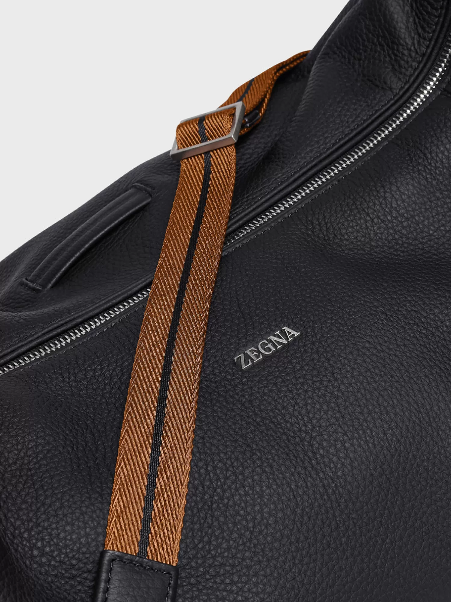 Zegna Black Deerskin Panorama Hobo Bag^ Bags And Luggage