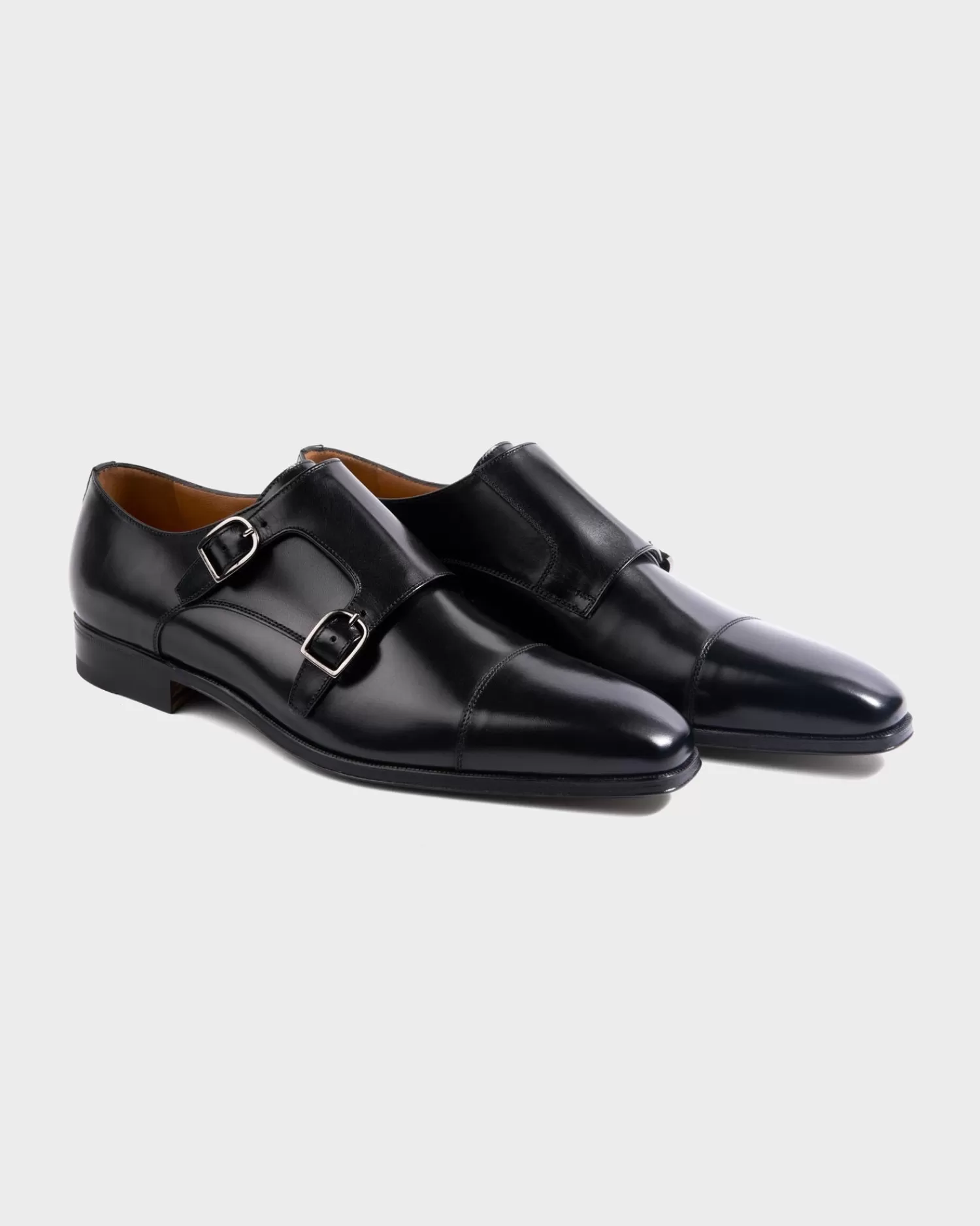 Moreschi Black Double Monk Calfskin Shoes^ Formal Shoes