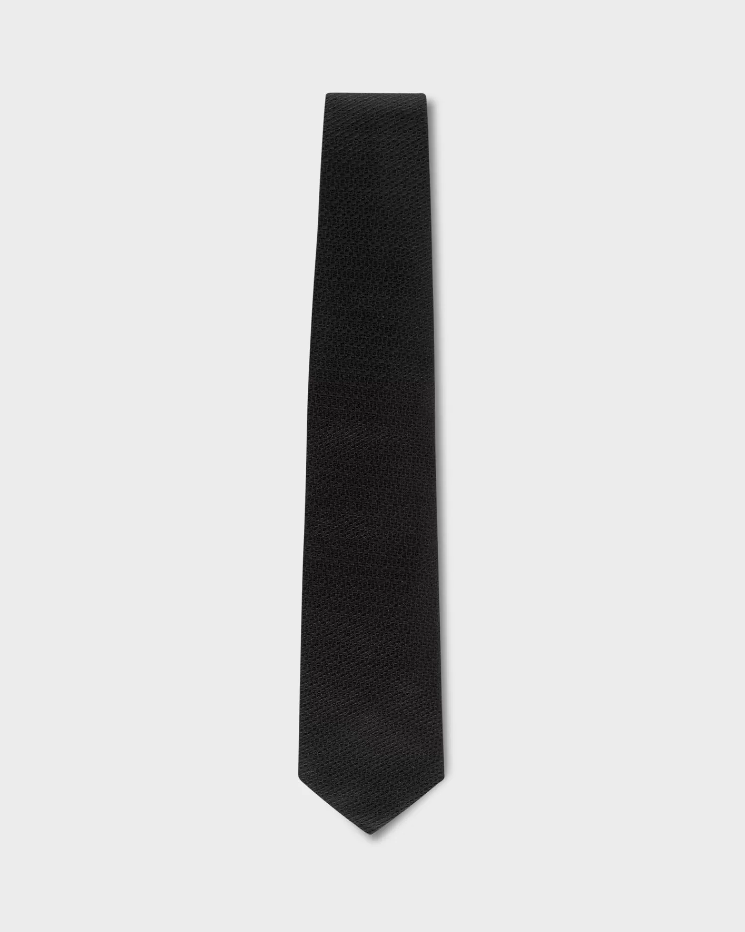 Zegna Black Jacquard Silk Tie^ Ties