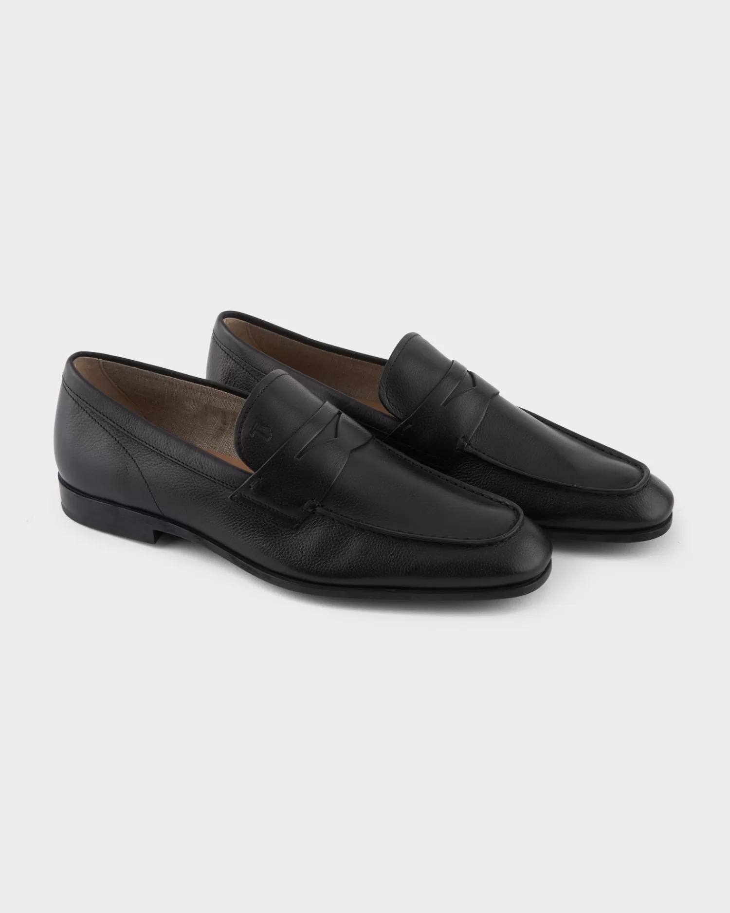 Tods Black Leather Penny Loafers^ Loafers