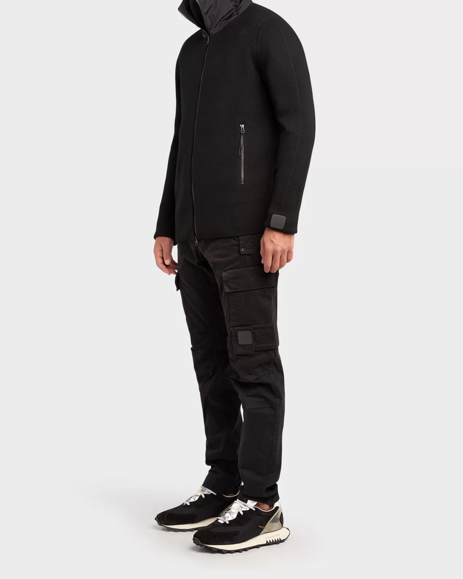 C.P. Company Black Merino Wool Hooded Knit^ Knitwear