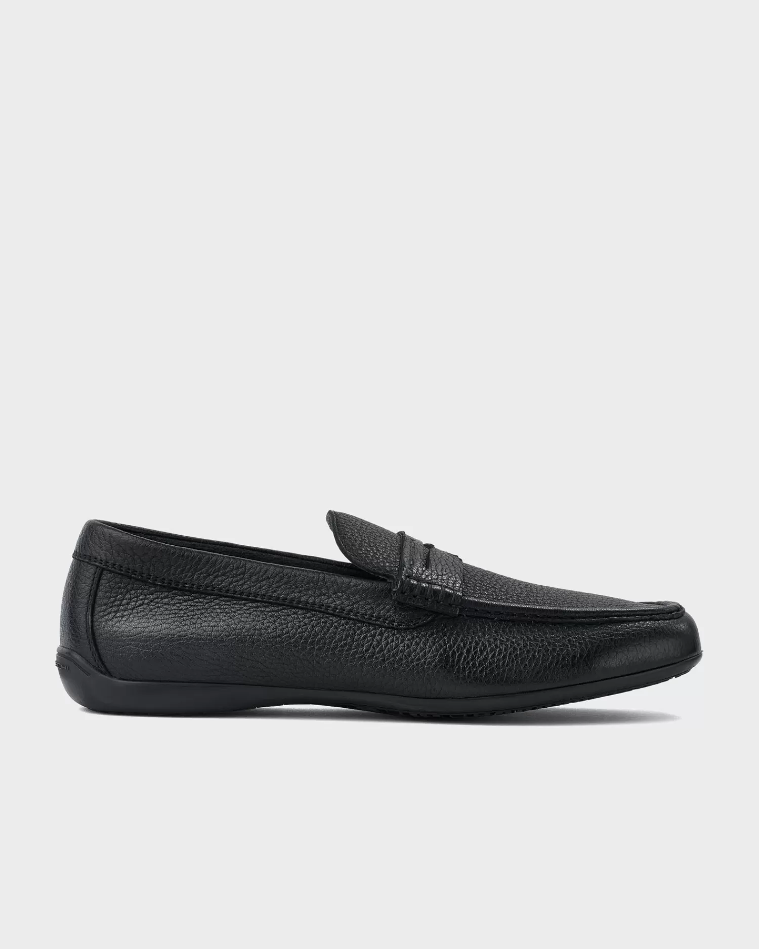 Moreschi Black Minorca Pebbled Leather Loafer^ Loafers