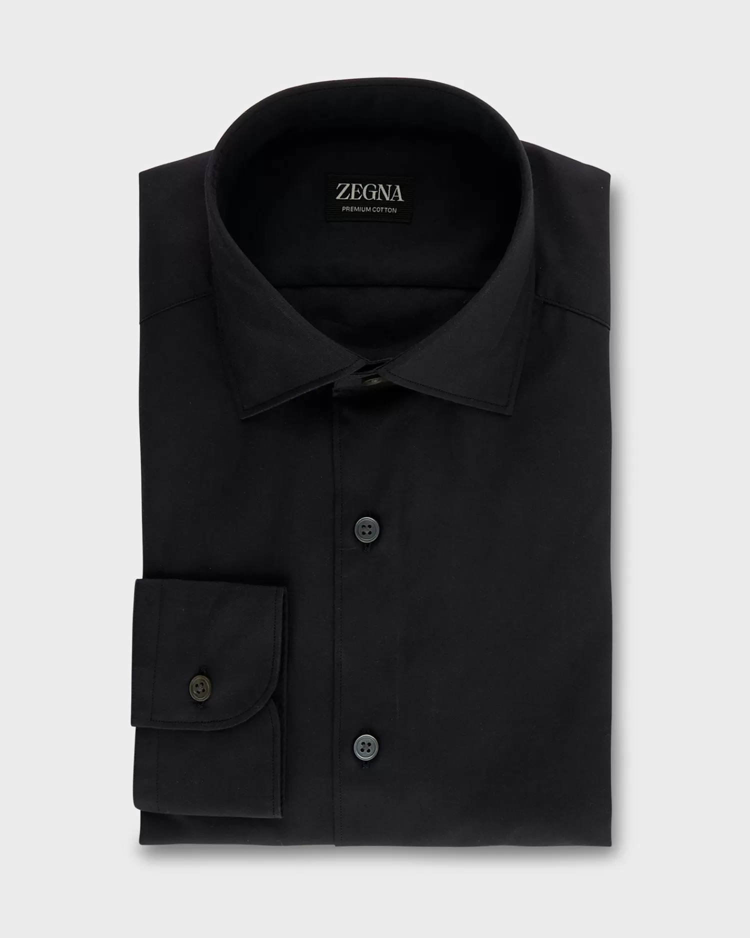 Zegna Black Premium Cotton Shirt^ Casual Shirts