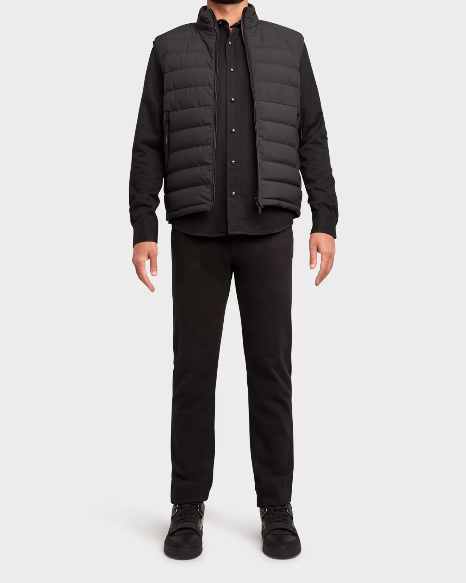 Zegna Black Quilted Padded Sleeveless Blouson^ Coats And Jackets