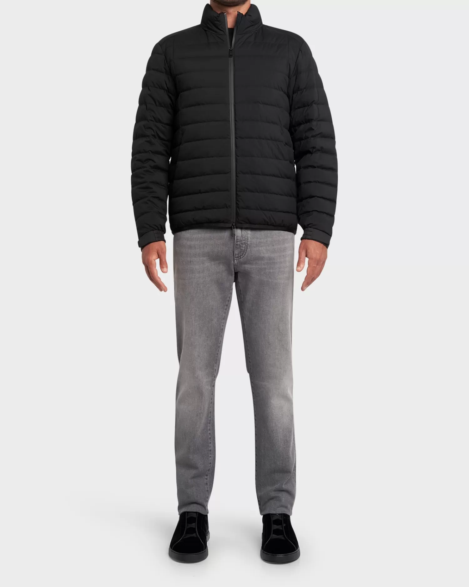 Zegna Black Recycled Polyester Down Jacket^ Coats And Jackets