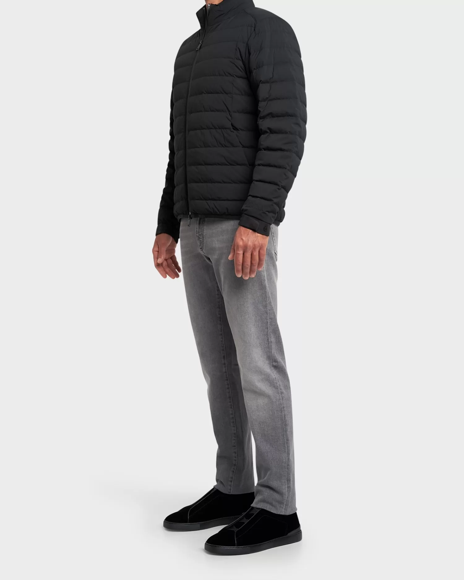 Zegna Black Recycled Polyester Down Jacket^ Coats And Jackets