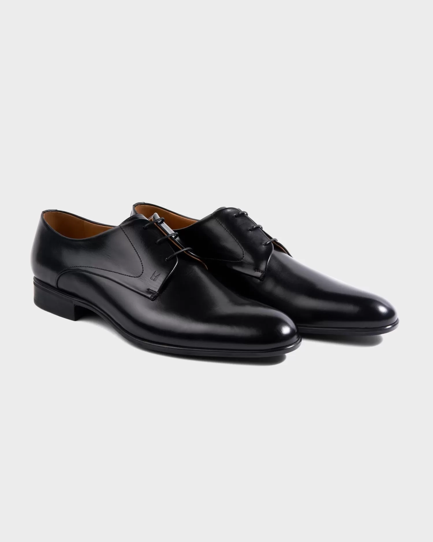 Moreschi Black Rouen Classic Derby Shoes^ Formal Shoes