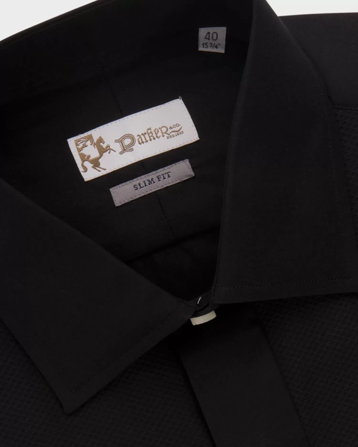 * Black Slim Fit Dinner Shirt^ Evening Wear