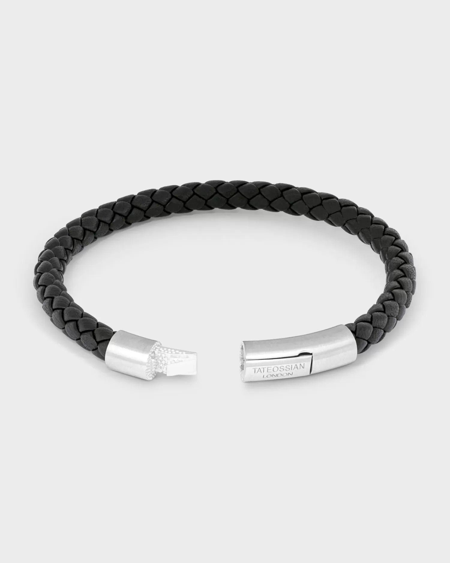 Tateossian Black Sterling Silver Tubo Bracelet^ Jewellery