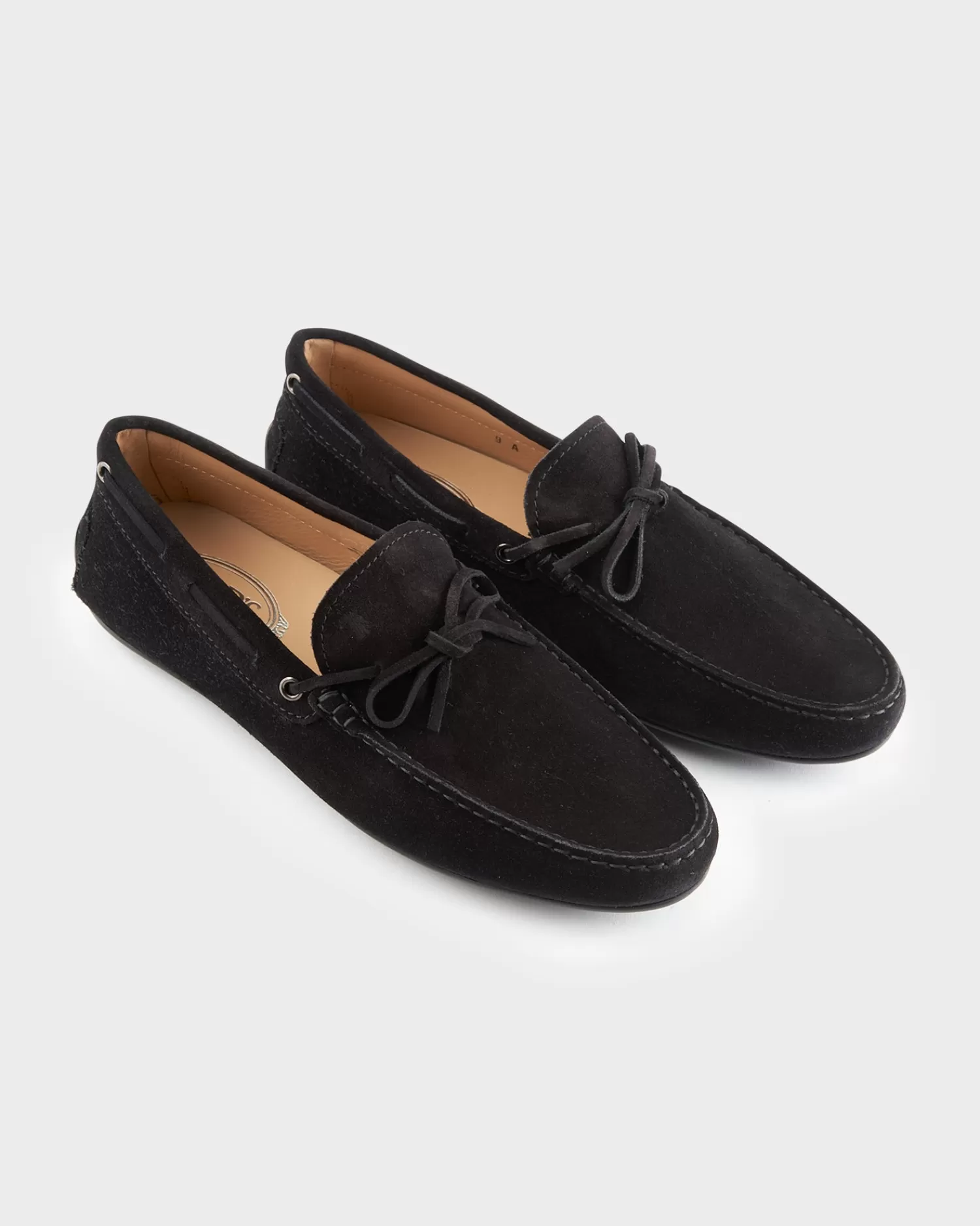 Tods Black Suede City Gommino Driving Shoes^ Loafers