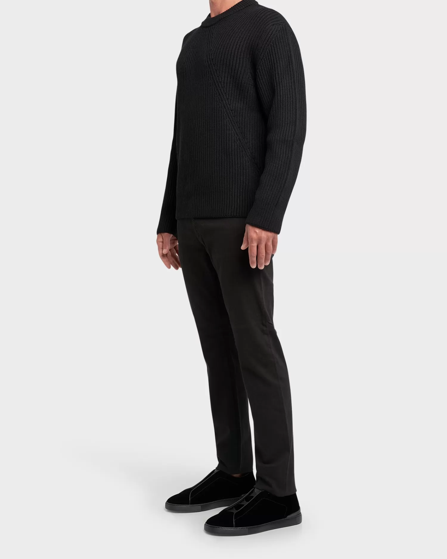 Zegna Black Techmerino Wool Knit Sweater^ Knitwear