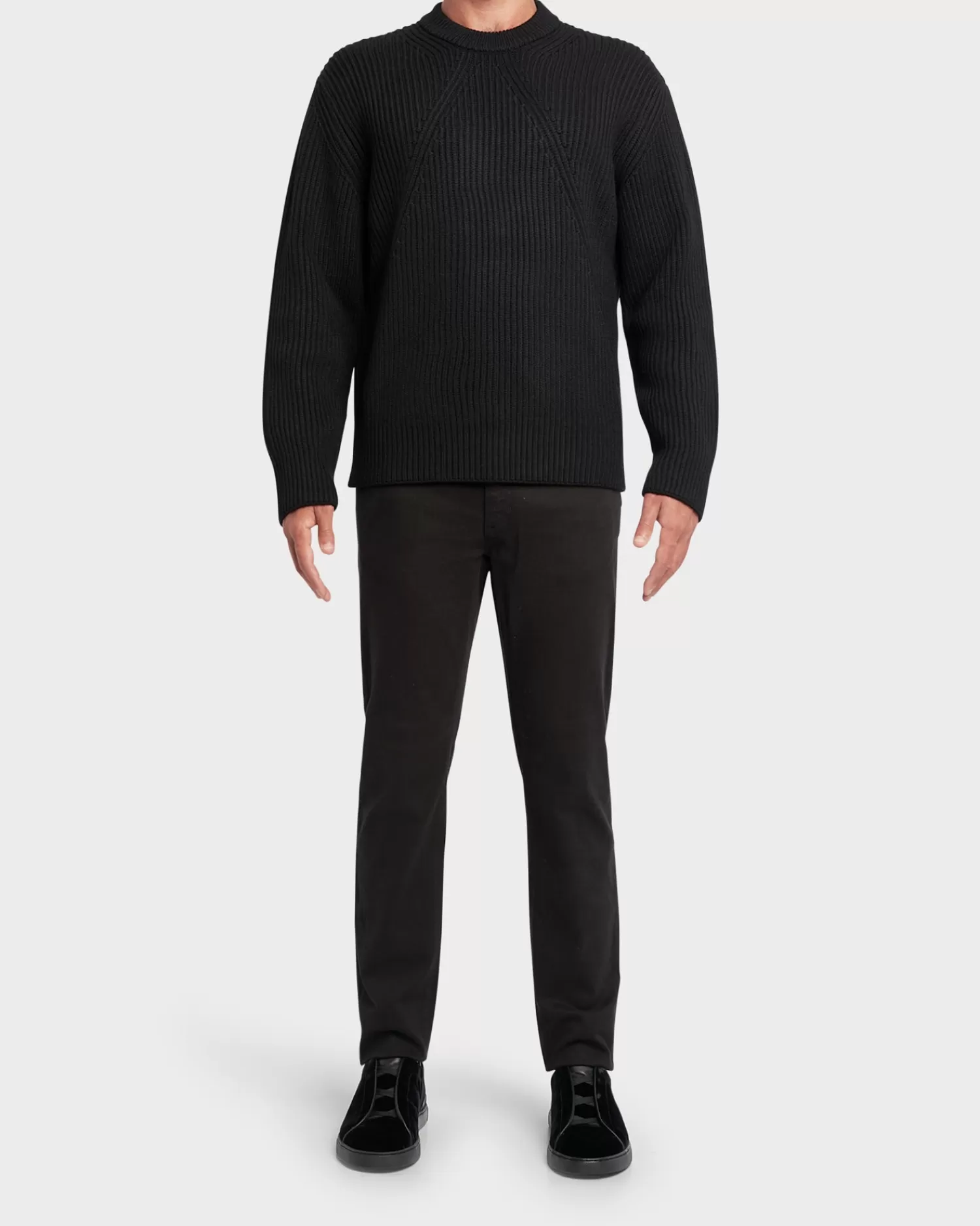 Zegna Black Techmerino Wool Knit Sweater^ Knitwear