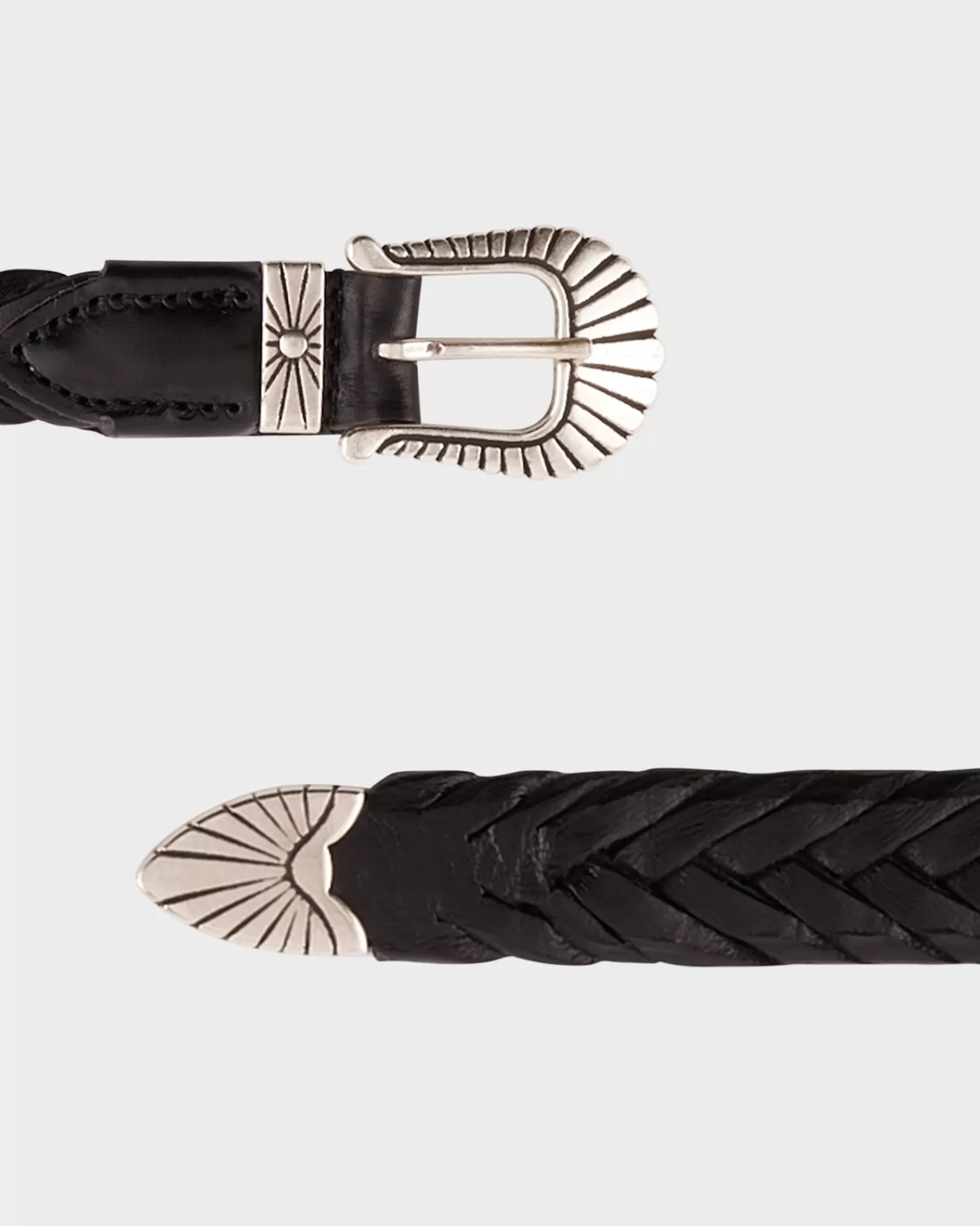 Alberto Luti Black Treccia Woven Belt^ Belts