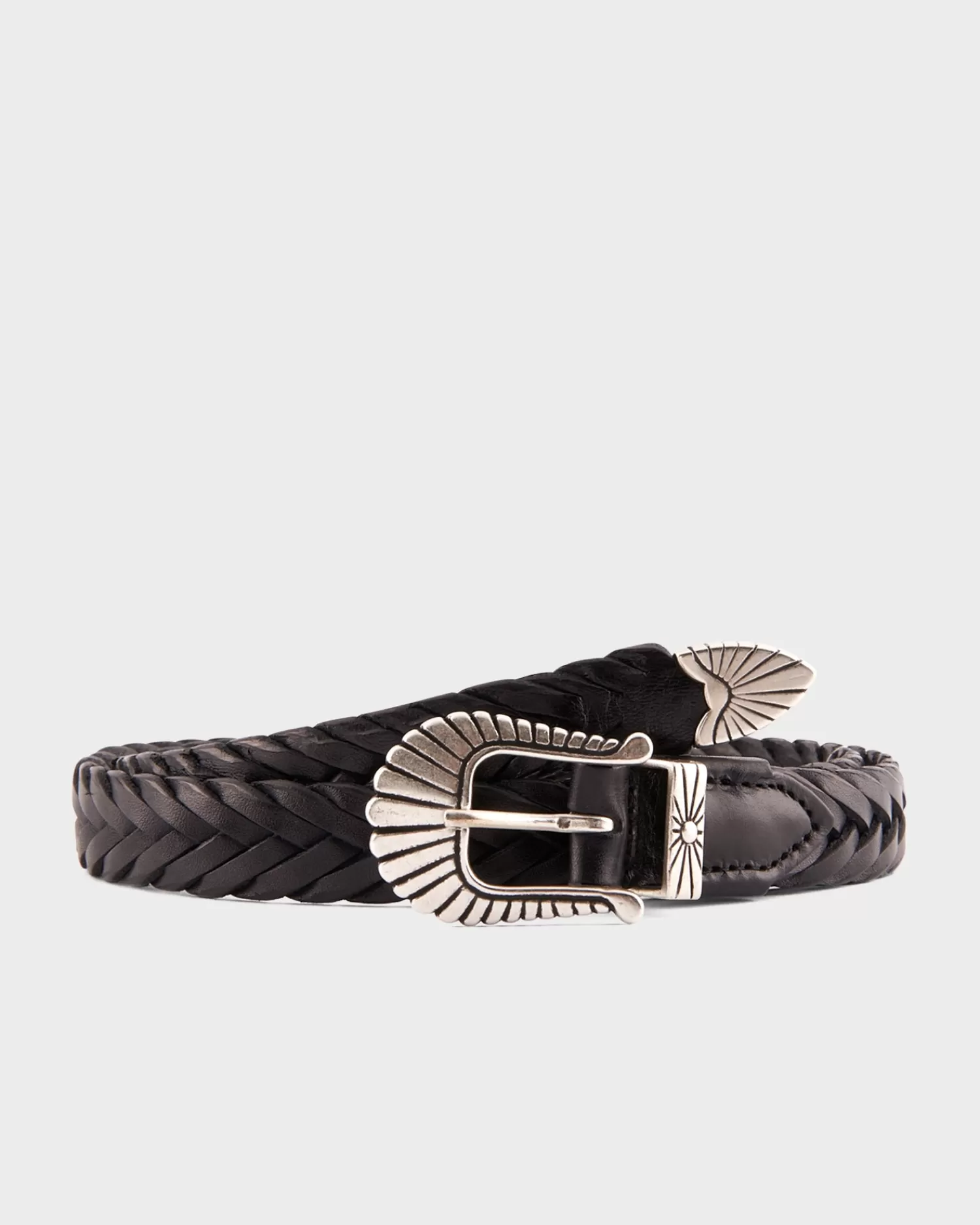 Alberto Luti Black Treccia Woven Belt^ Belts