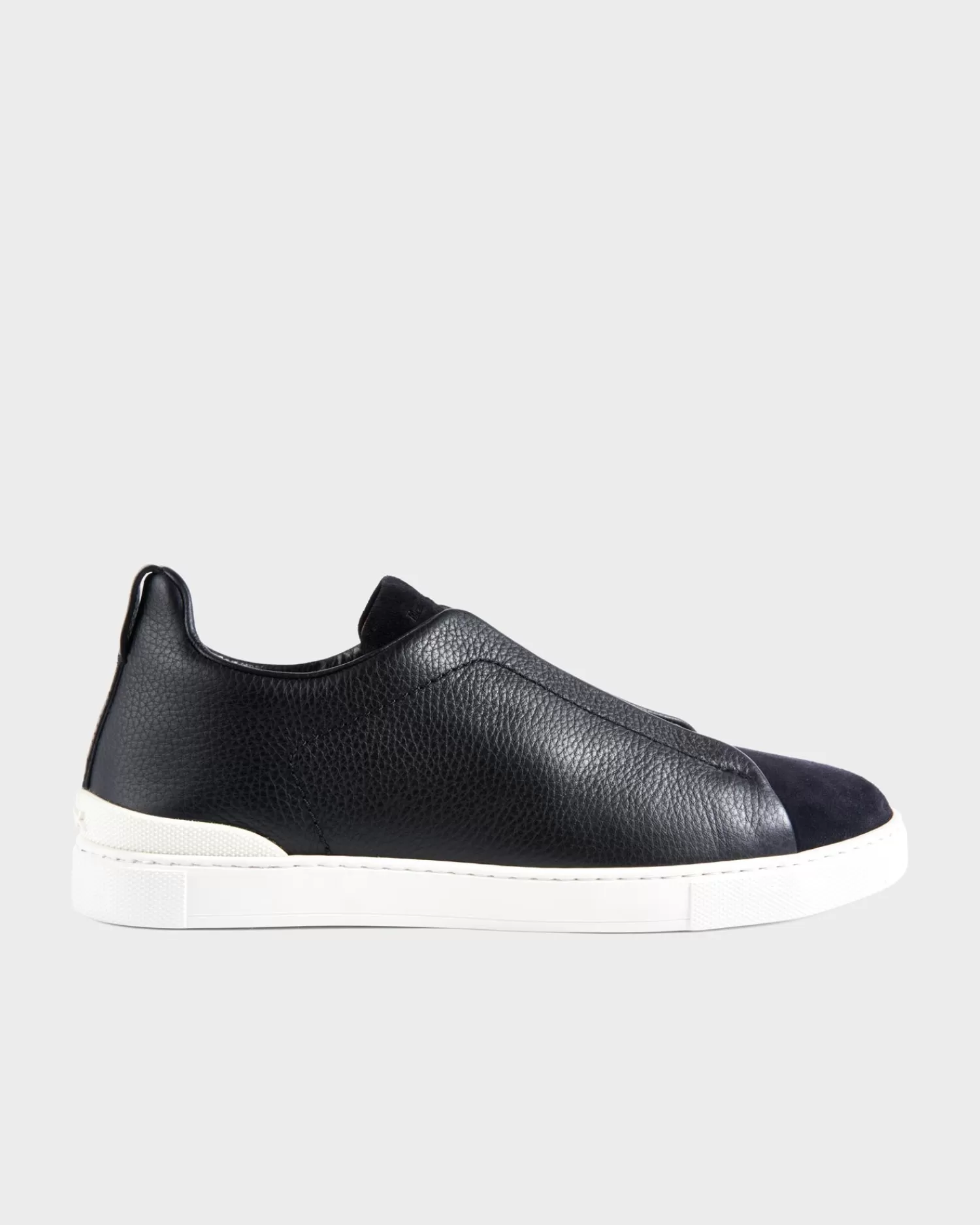 Ermenegildo Zegna Couture Black Triple Stitch Sneakers^ Sneakers