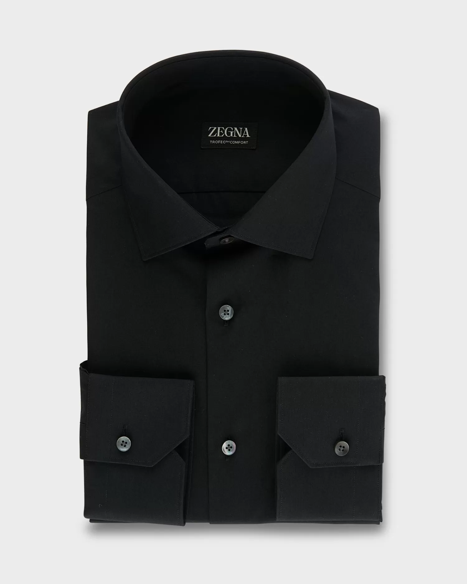 Zegna Black Trofeo Comfort Cotton Shirt^ Business Shirts