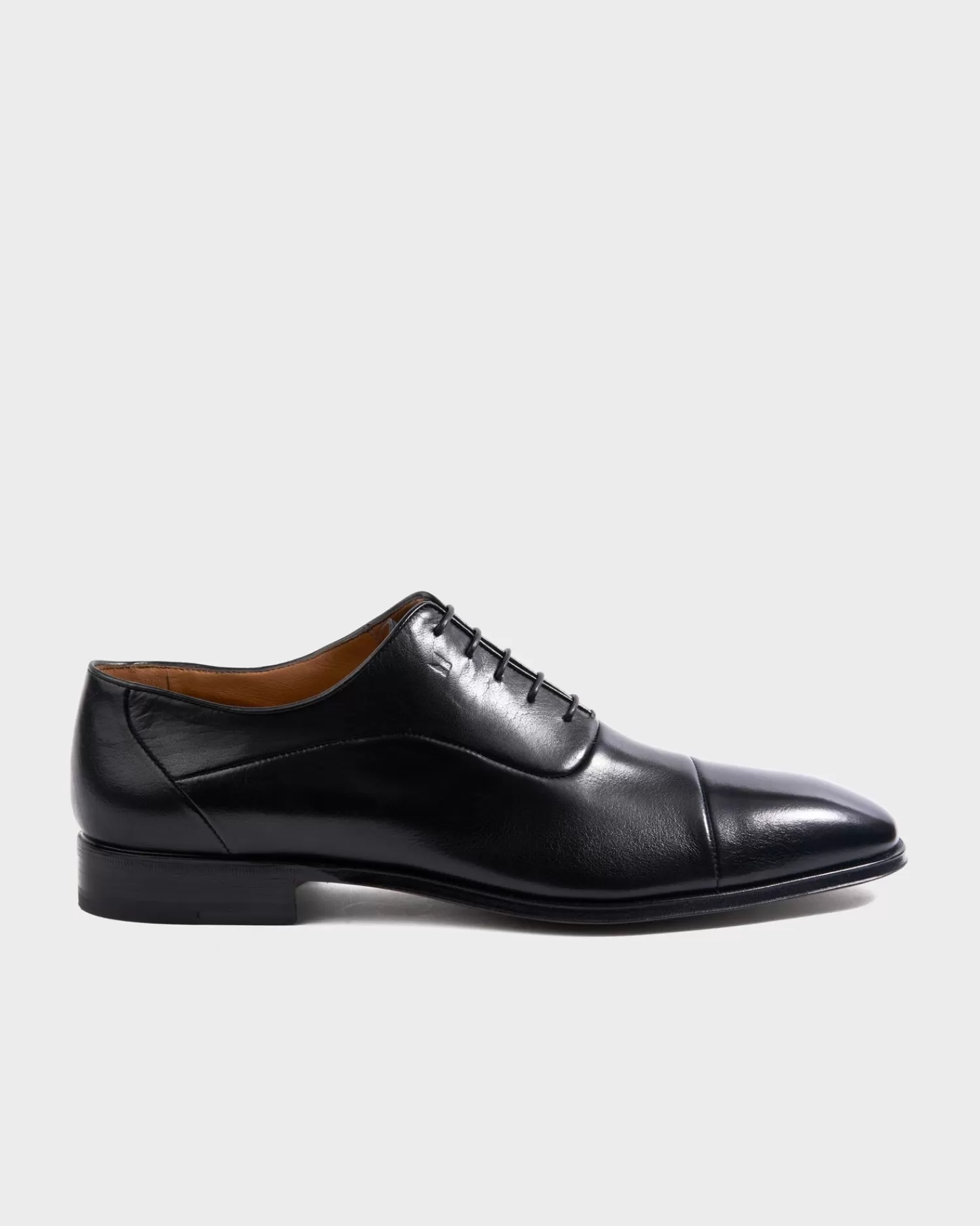 Moreschi Black Varsavia Buffalo Leather Toe Cap Oxfords^ Formal Shoes