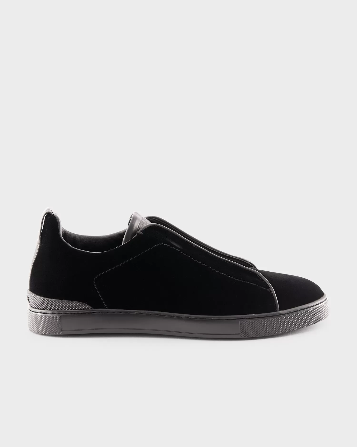 Zegna Black Velvet Triple Stitch Sneakers^ Sneakers