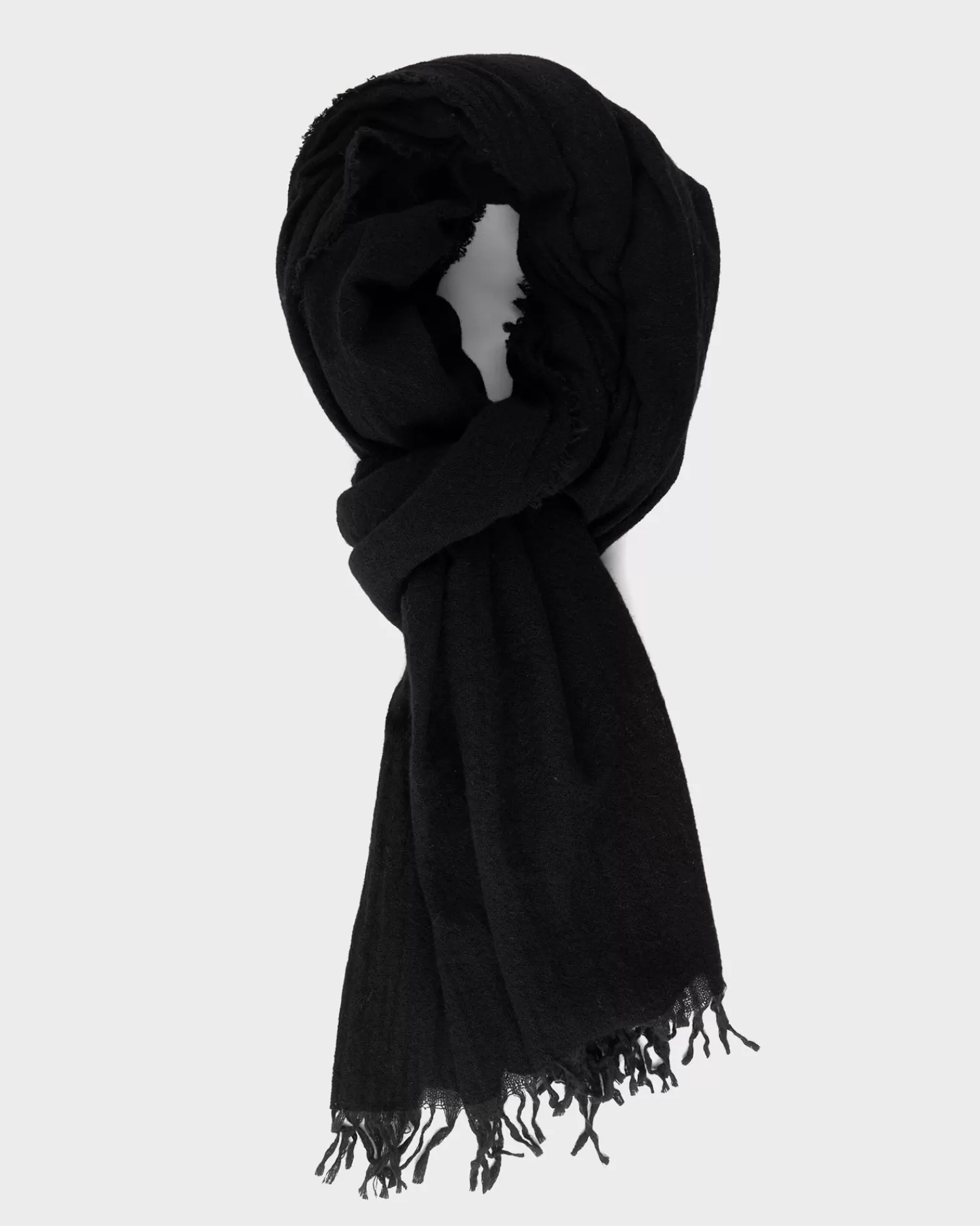 Altea Black Wool Silk Cashmere Blend Scarf^ Scarves