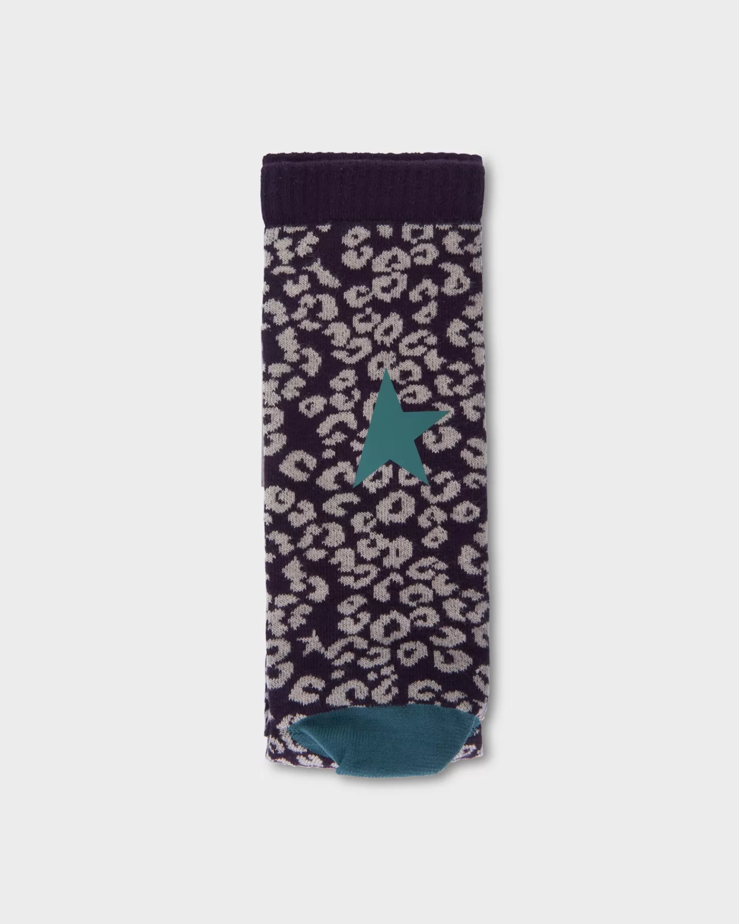 Golden Goose Blackberry Clay And Green Animal Print Socks^ Socks