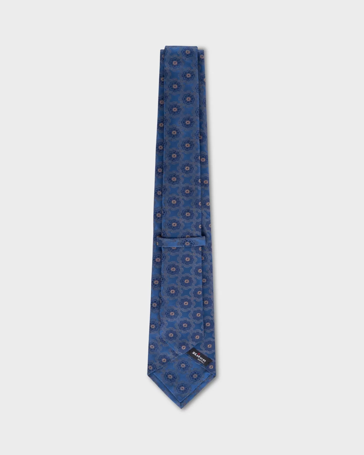 Kiton Blue And Gold Concentric Flower Tie^ Ties