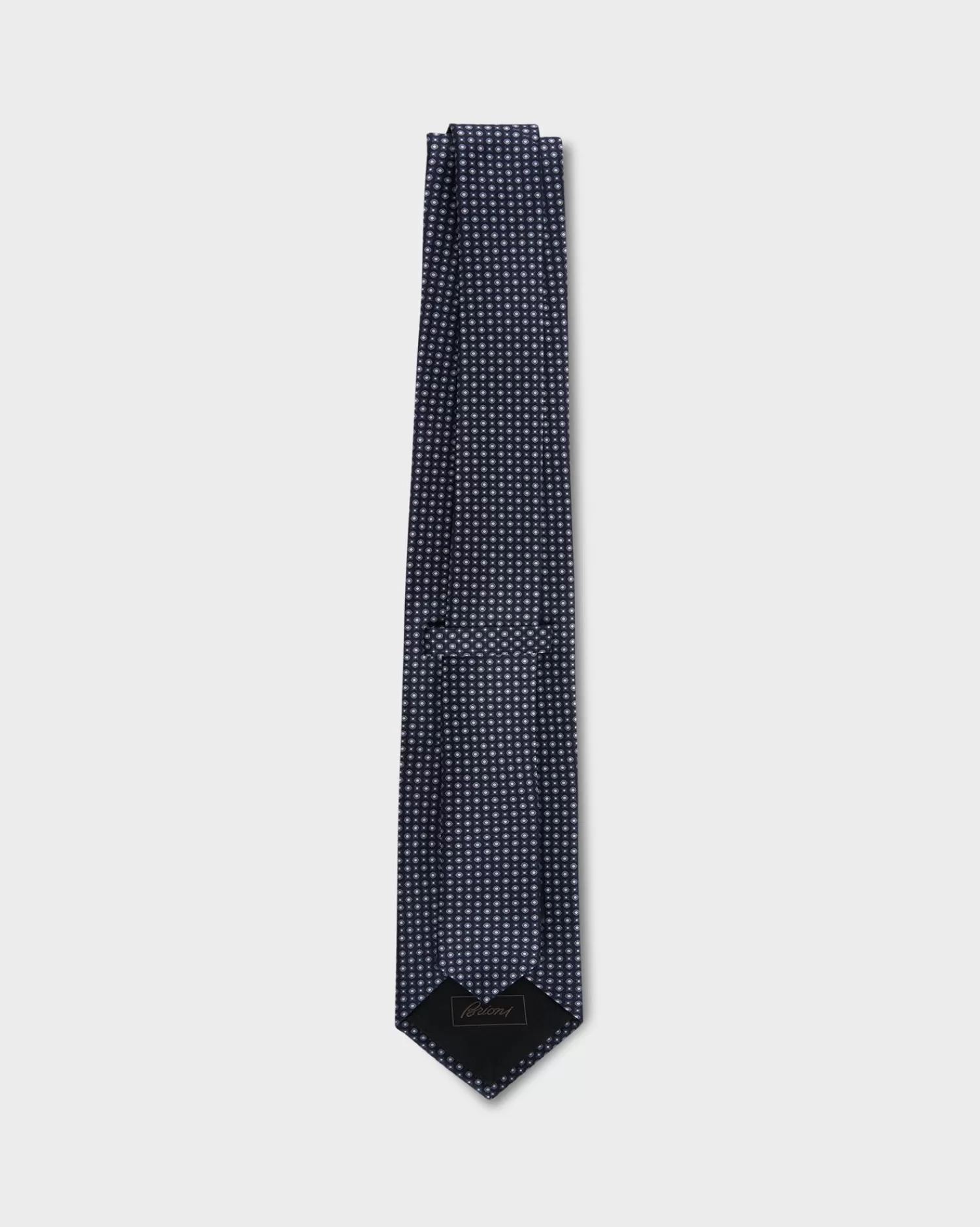 Brioni Blue And White Pattern Silk Tie^ Ties