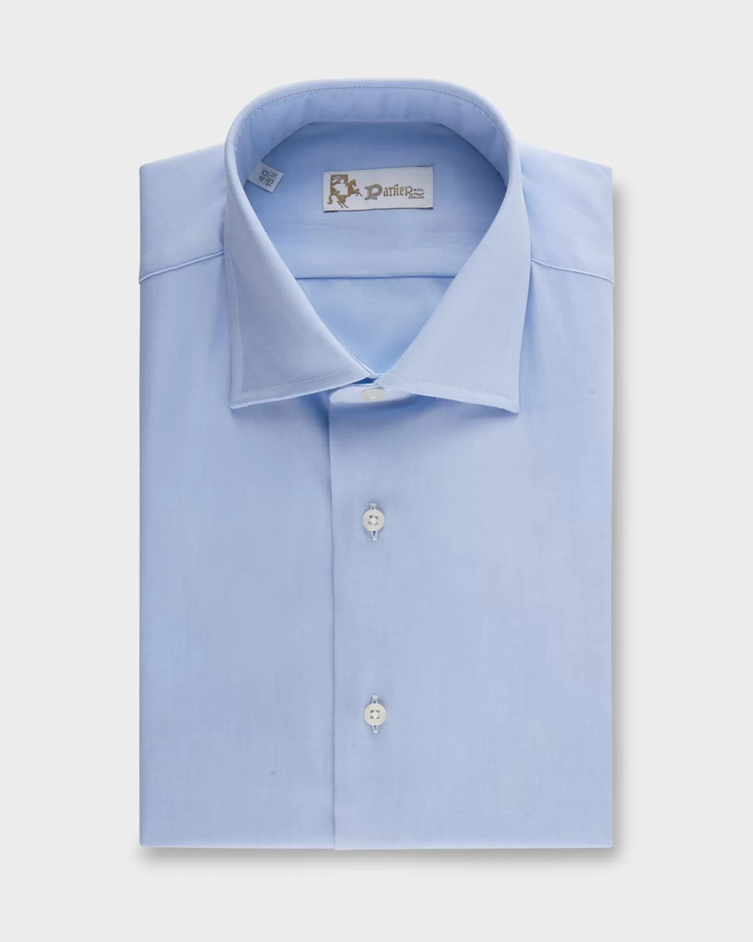 * Blue Cotton Twill Shirt^ Business Shirts