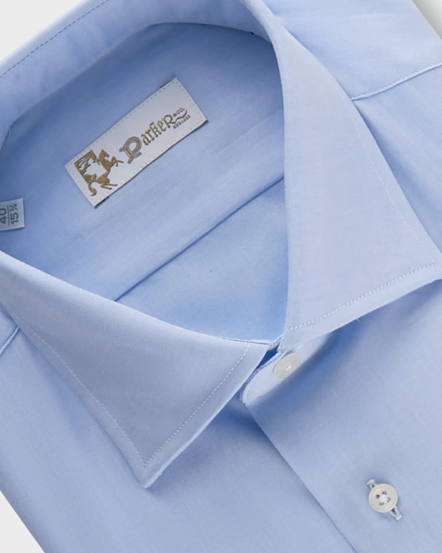 * Blue Cotton Twill Shirt^ Business Shirts