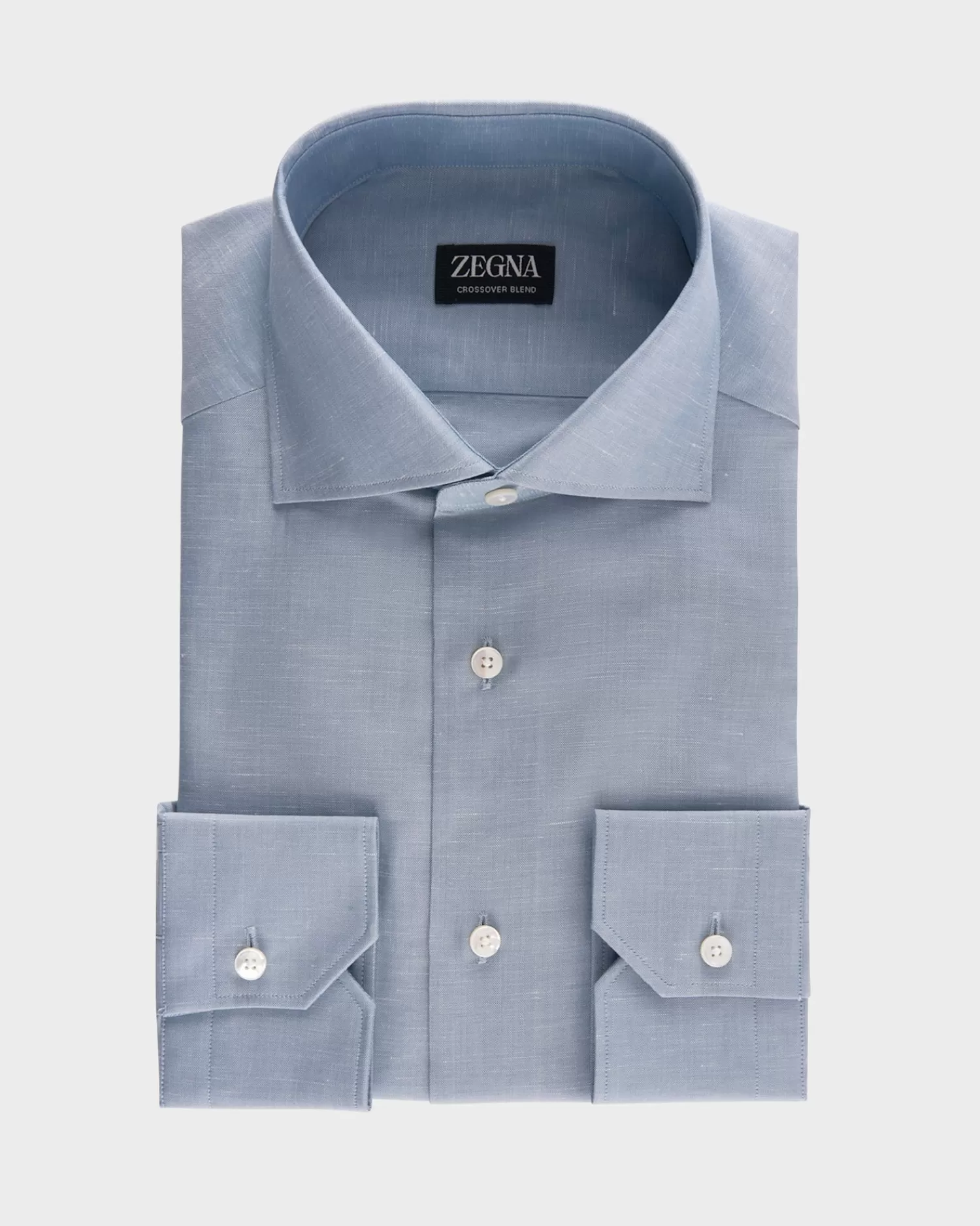 Zegna Blue Crossover Blend Shirt^ Business Shirts