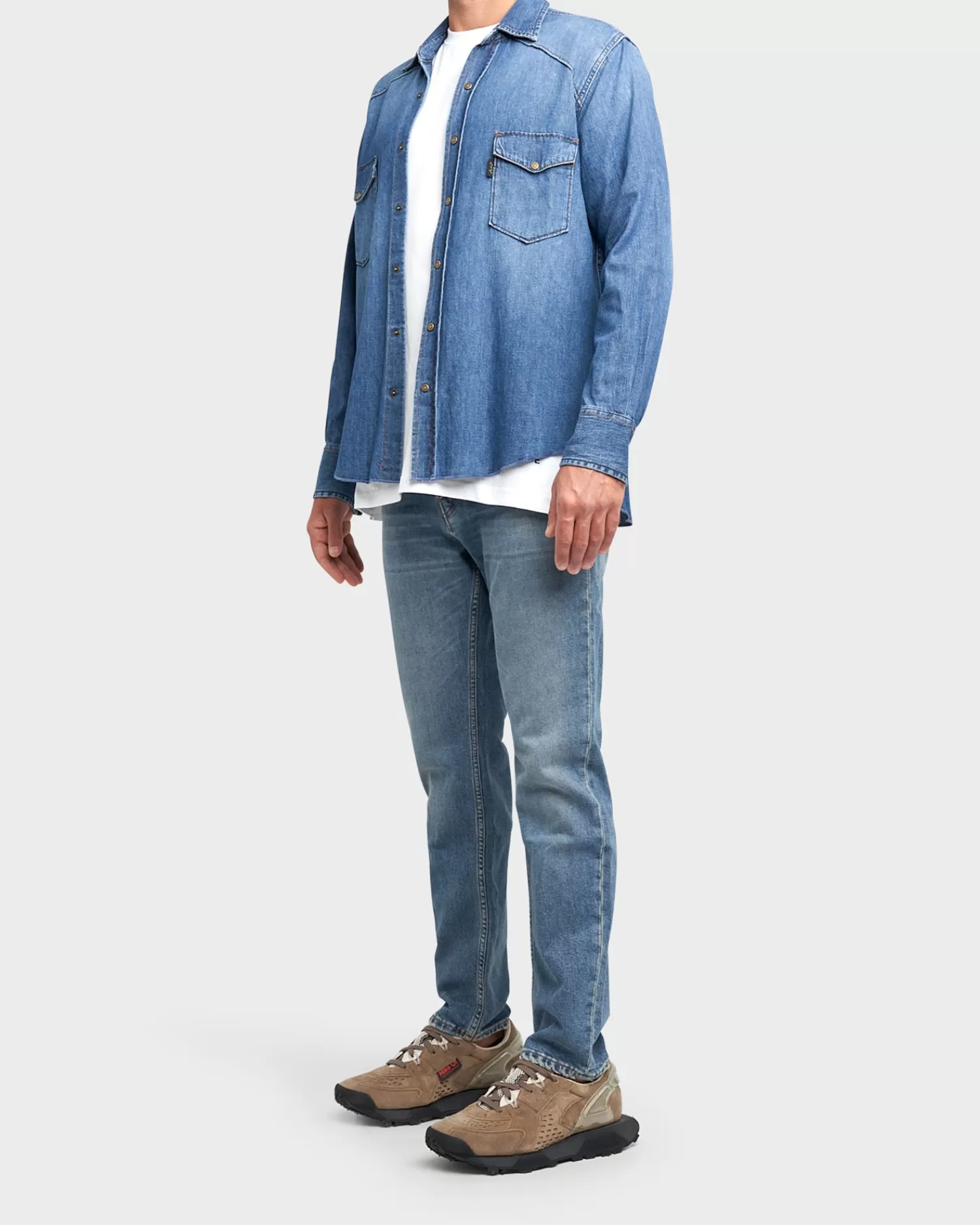 Haikure Blue Denim Shirt^ Casual Shirts