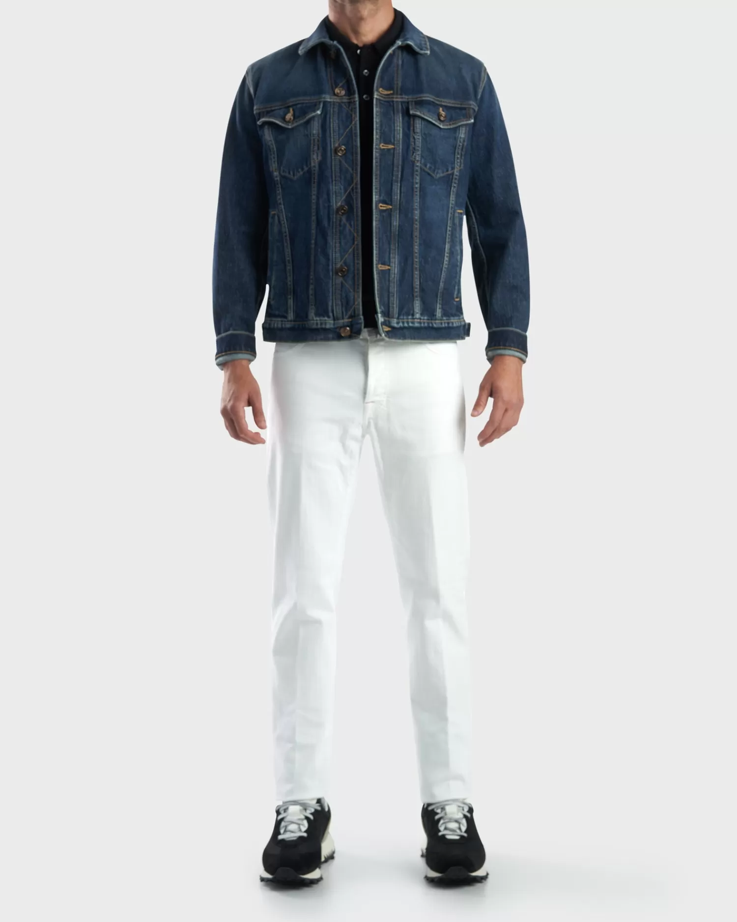 Jacob Cohen Blue Denim Trucker Jacket^ Coats And Jackets