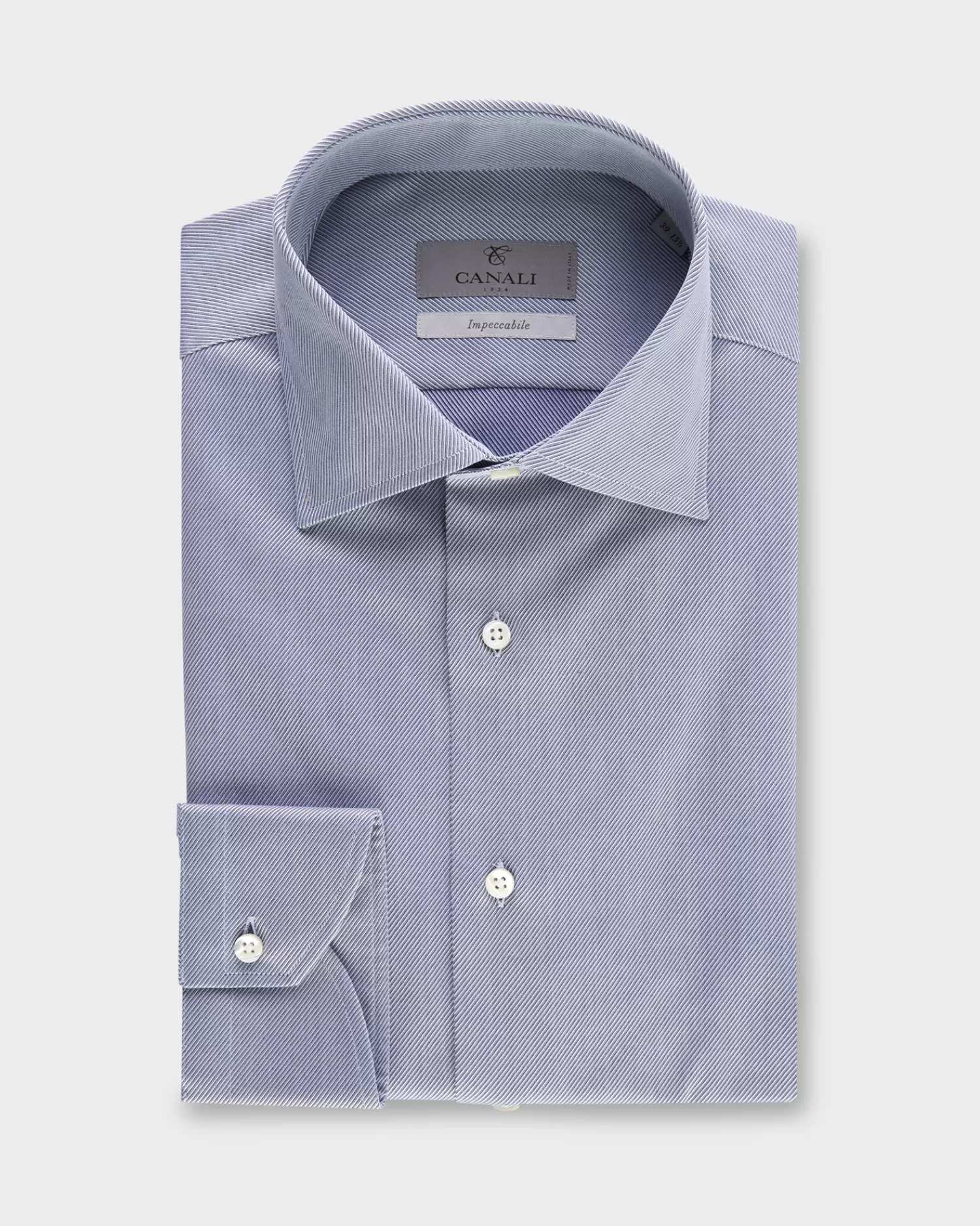 Canali Blue Diagonal Pinstripe Impeccabile Modern Fit Shirt^ Business Shirts