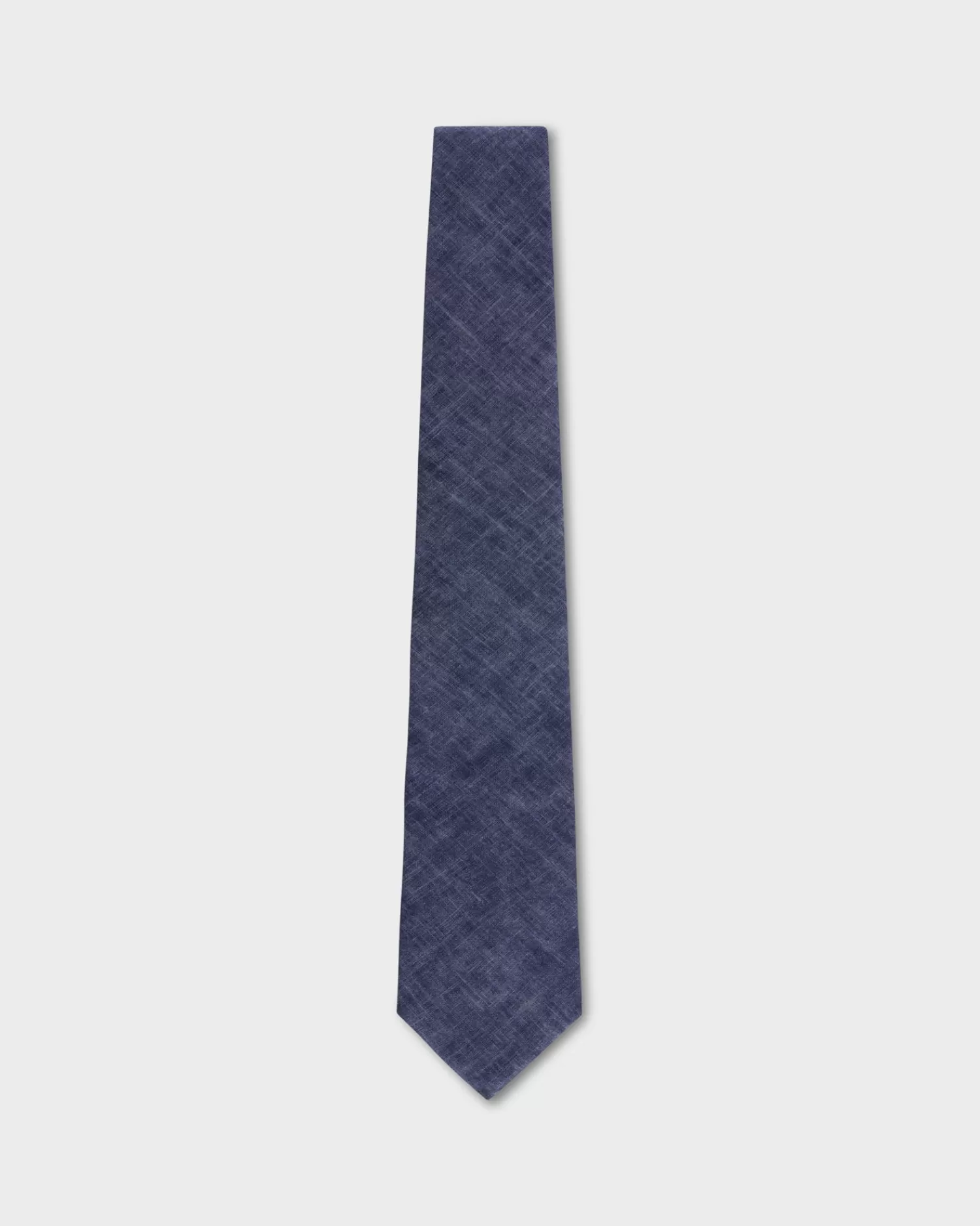 Canali Blue Etch Pattern Cotton Tie^ Ties