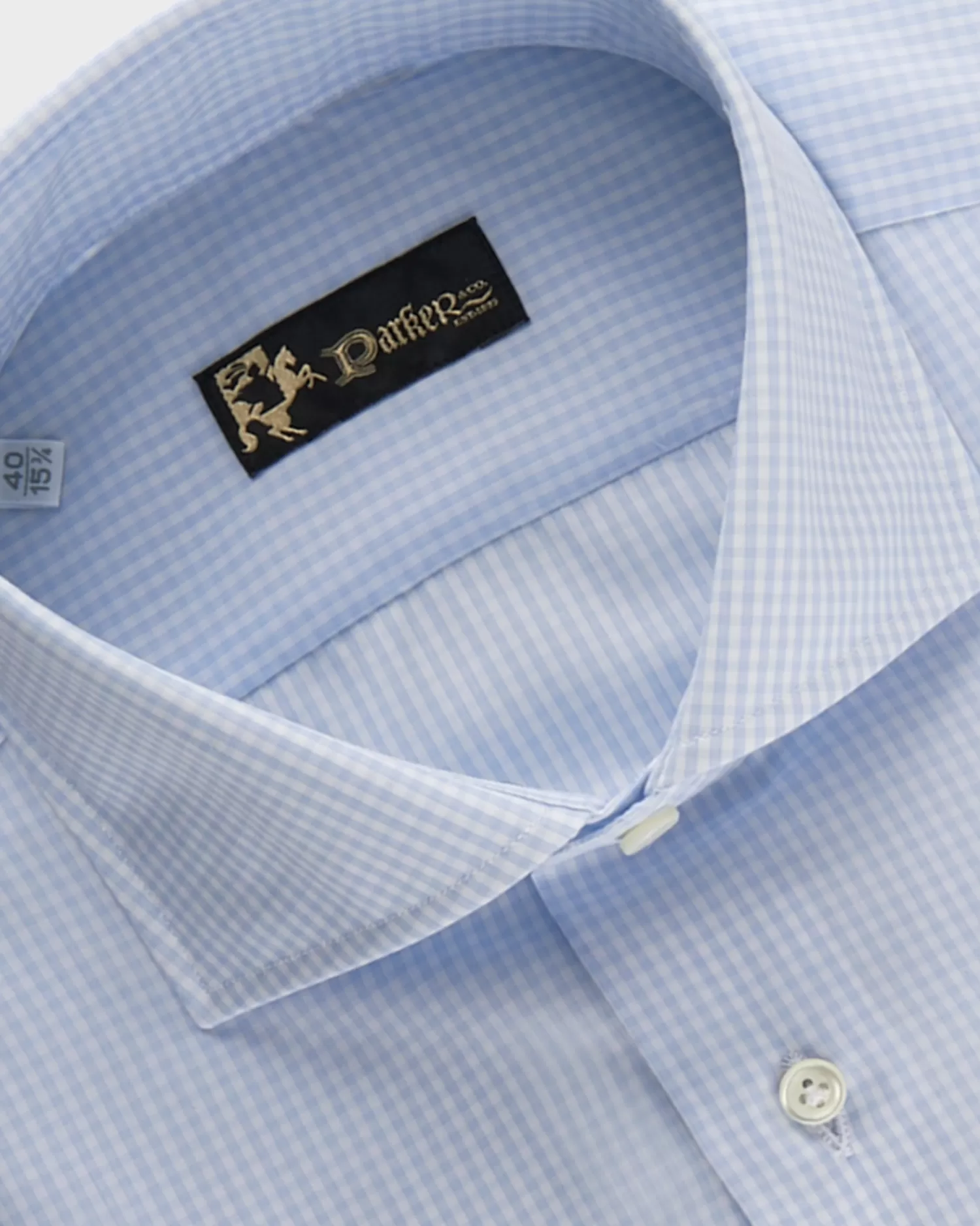 * Blue Gingham Cotton Shirt^ Business Shirts